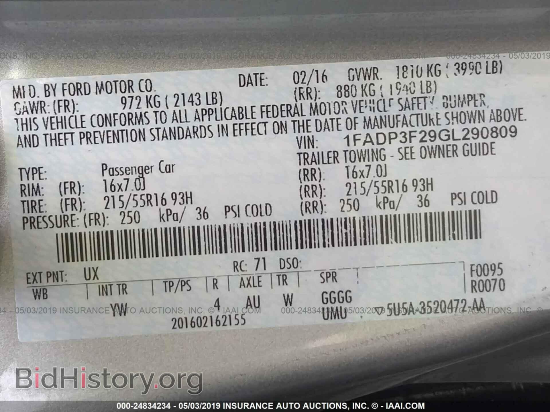 2016 FORD FOCUS - VIN: 1FADP3F29GL290809 - Photo 9