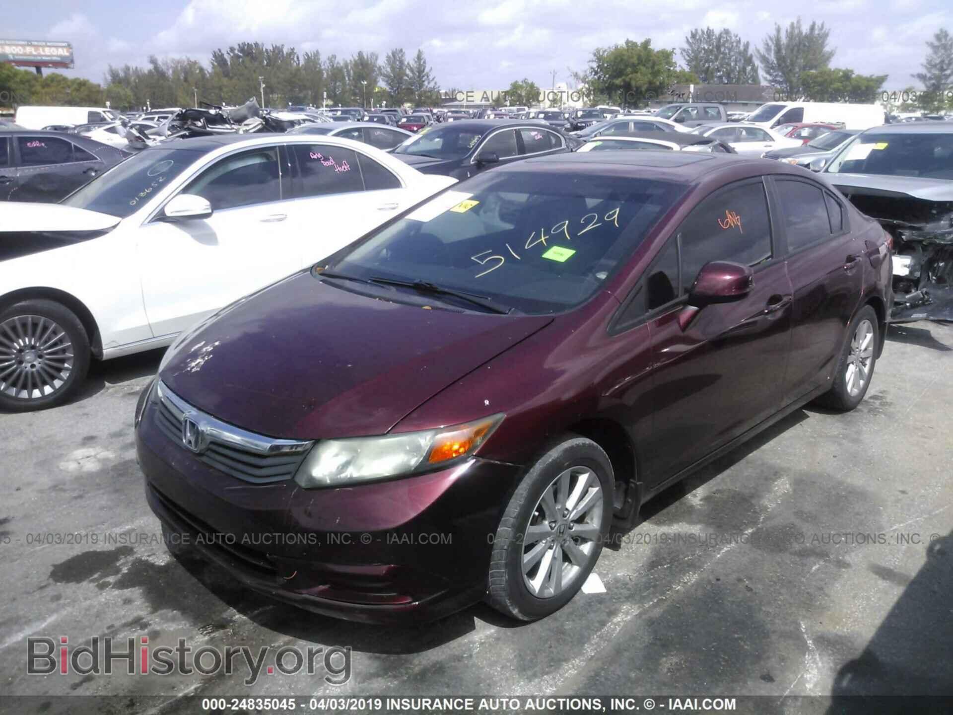 2012 HONDA CIVIC - VIN: 2HGFB2F80CH514929 - Photo 2