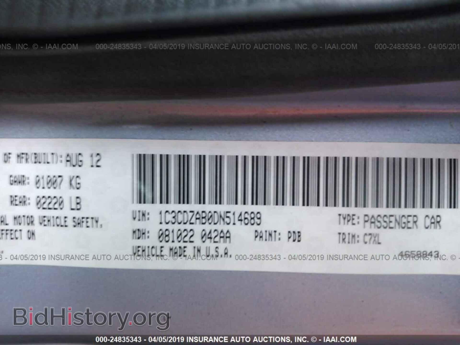 2013 DODGE AVENGER - VIN: 1C3CDZAB0DN514689 - Фото 9