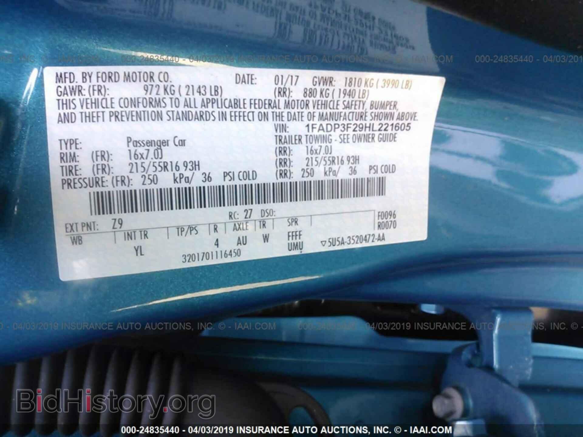 2017 FORD FOCUS - VIN: 1FADP3F29HL221605 - Фото 9