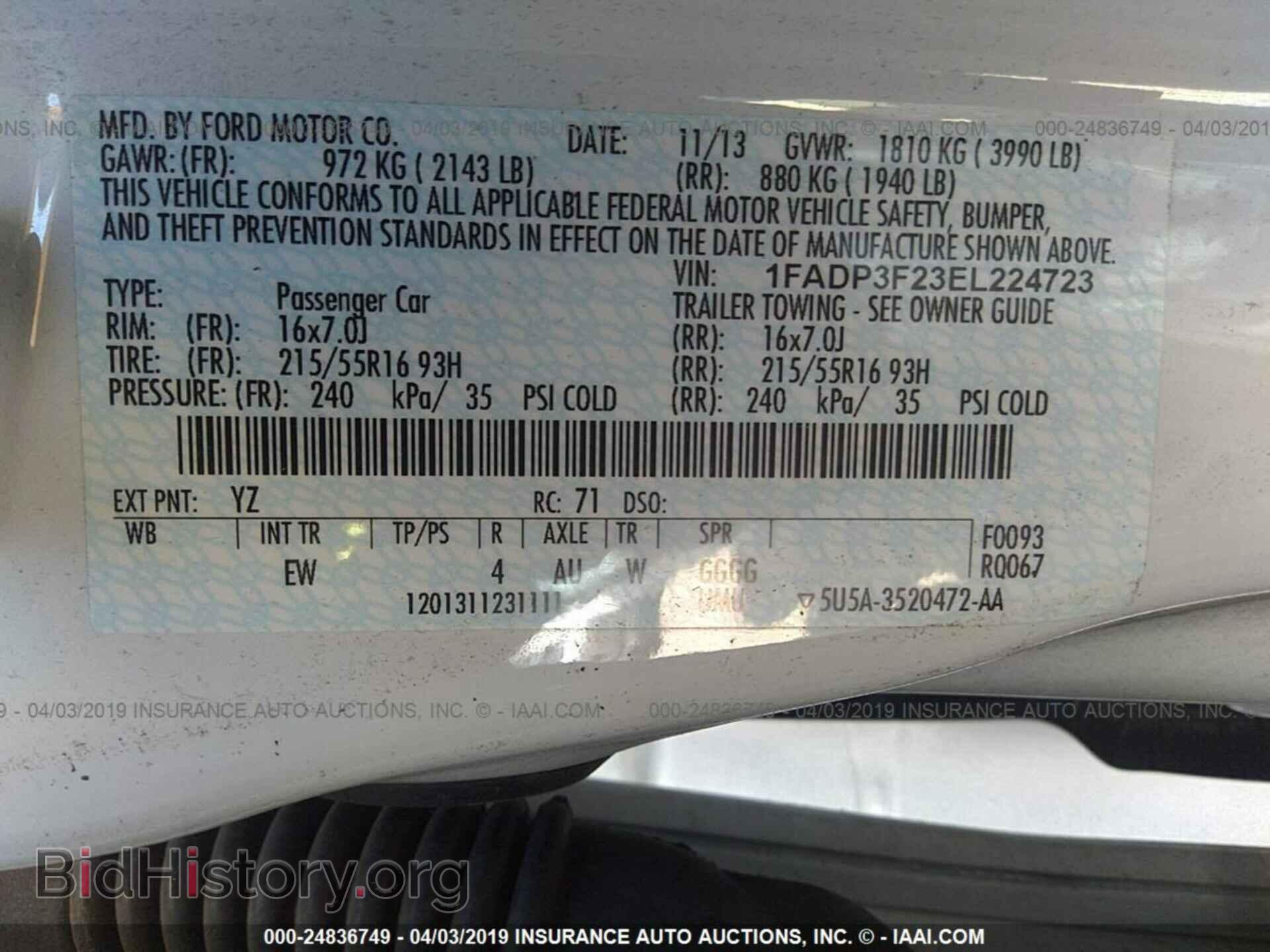 2014 FORD FOCUS - VIN: 1FADP3F23EL224723 - Photo 9