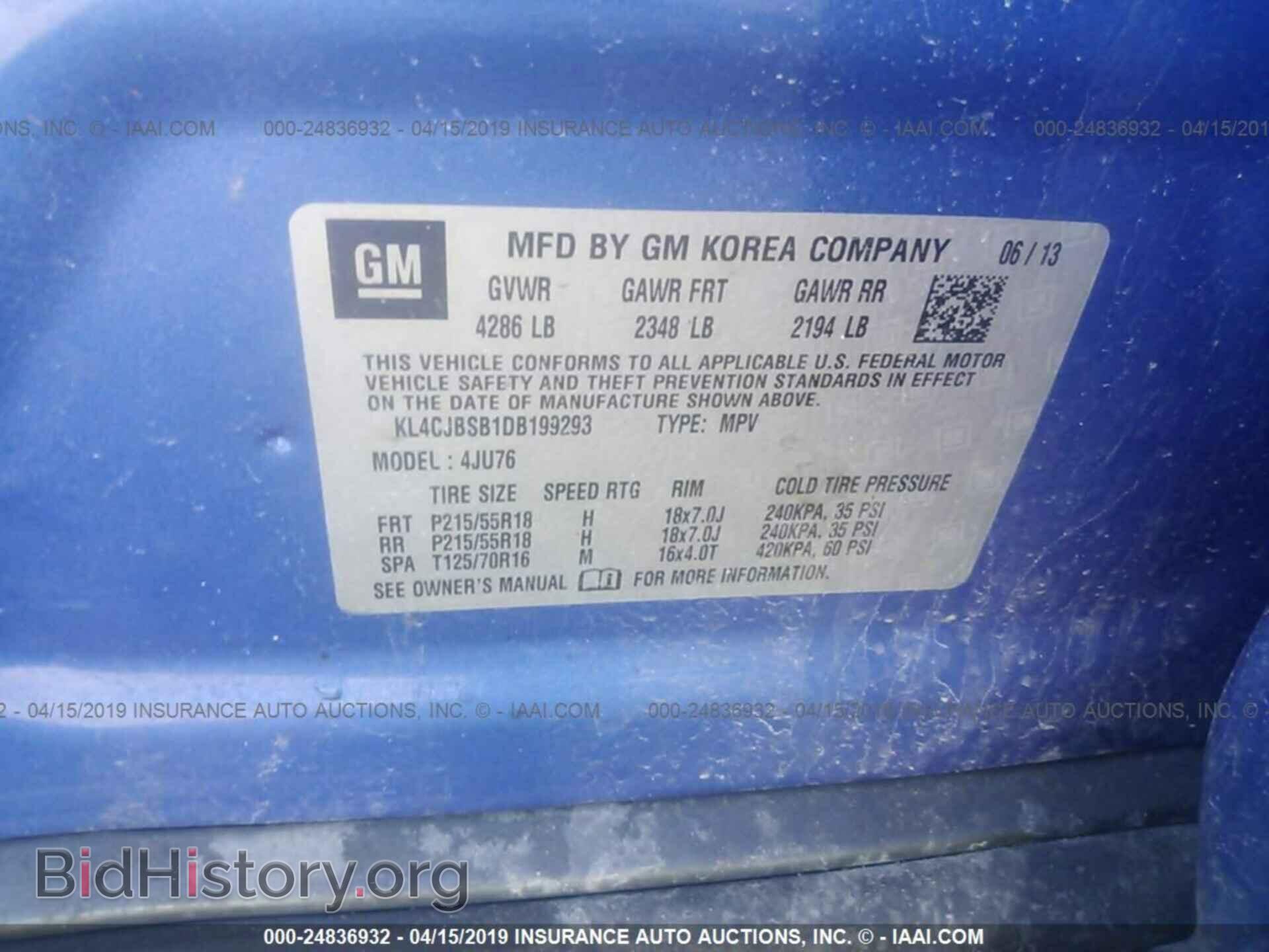 2013 BUICK ENCORE - VIN: KL4CJBSB1DB199293 - Photo 9