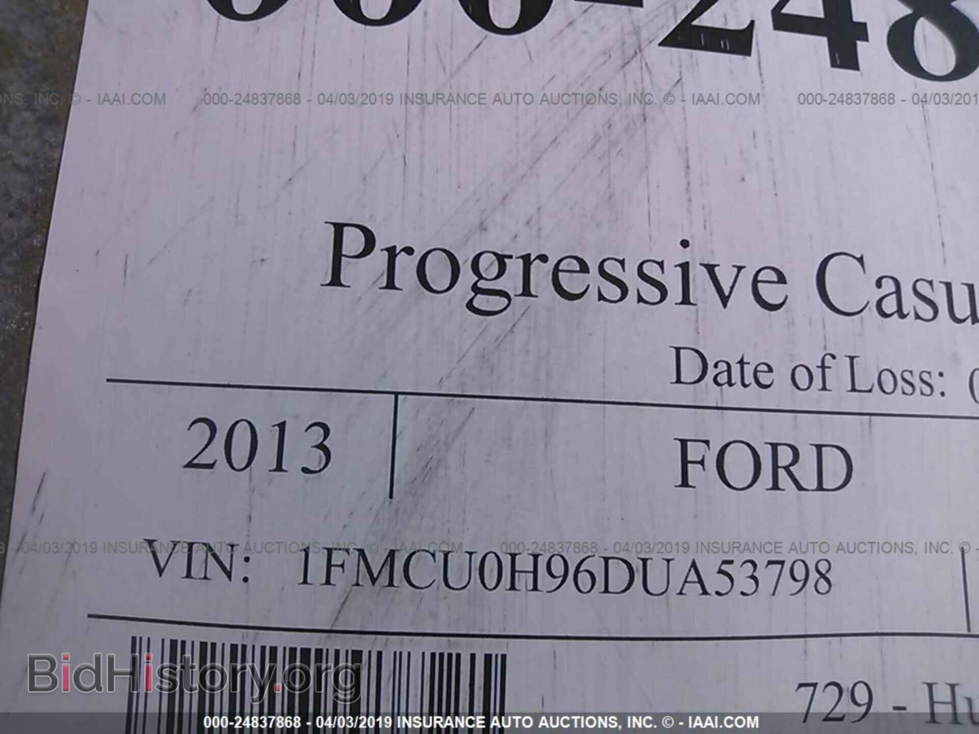 2013 FORD ESCAPE - VIN: 1FMCU0H96DUA53798 - Фото 9