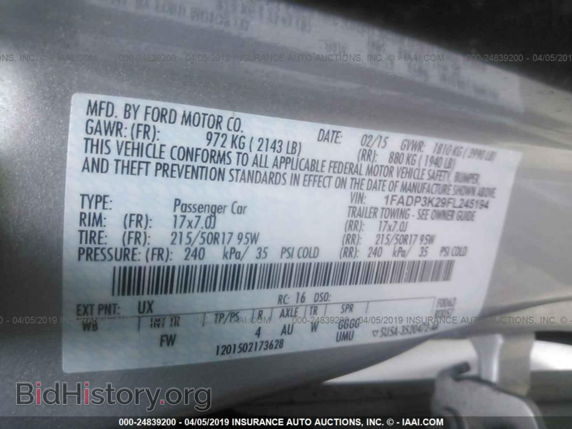 2015 FORD FOCUS - VIN: 1FADP3K29FL245194 - Photo 9