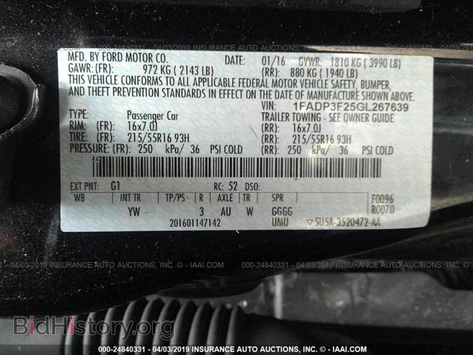 2016 FORD FOCUS - VIN: 1FADP3F25GL267639 - Photo 9
