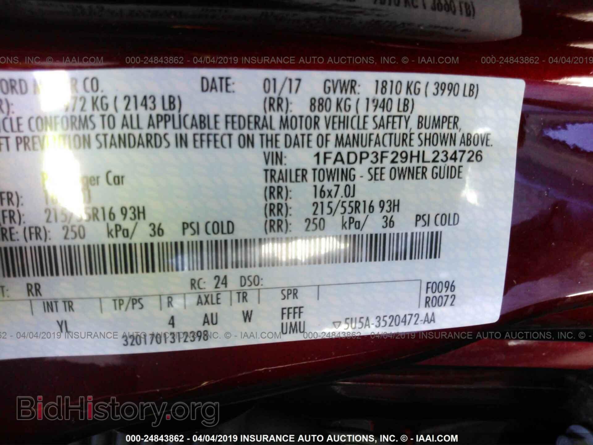 2017 FORD FOCUS - VIN: 1FADP3F29HL234726 - Photo 9