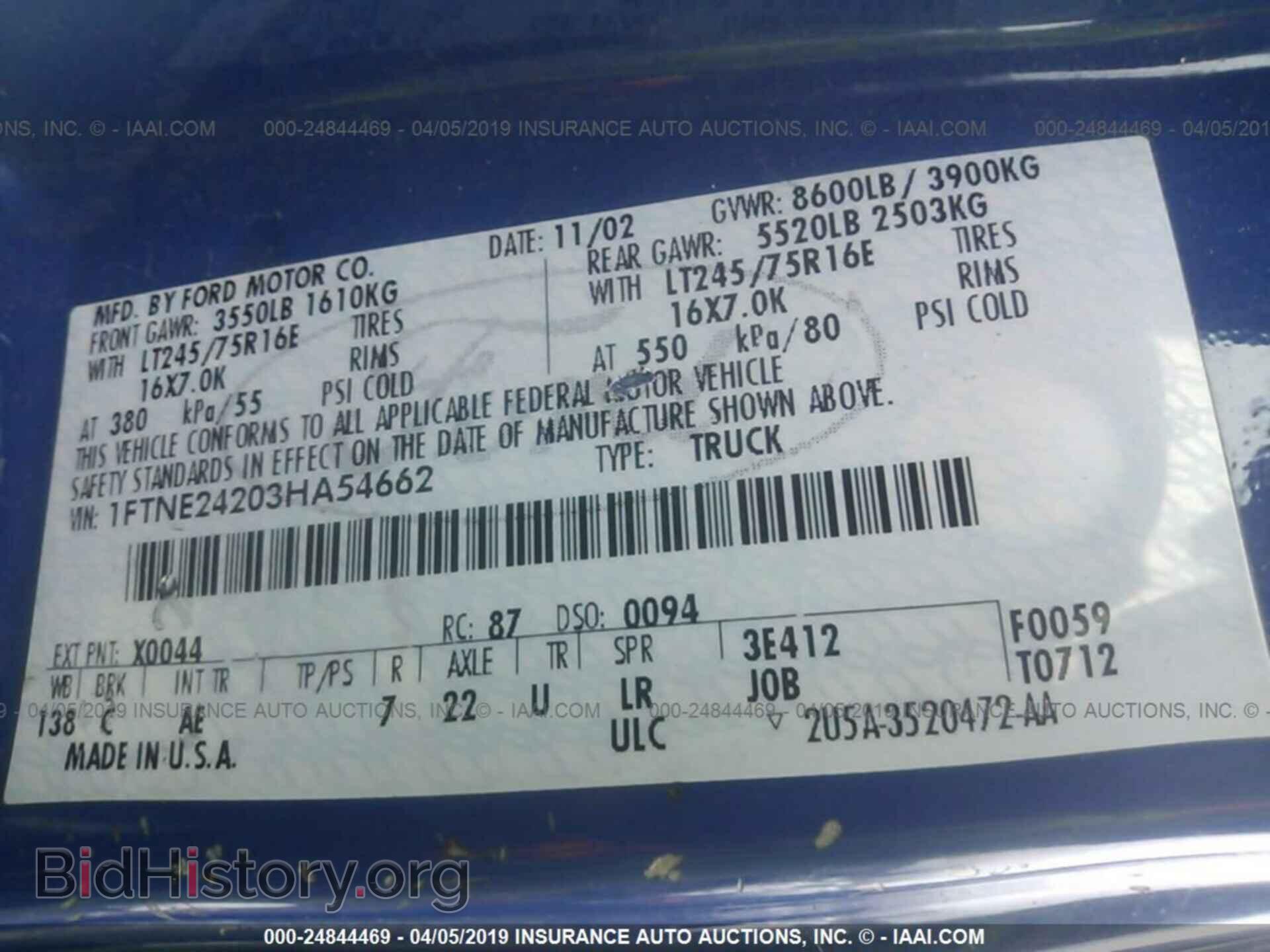 2003 FORD ECONOLINE - VIN: 1FTNE24203HA54662 - Photo 9