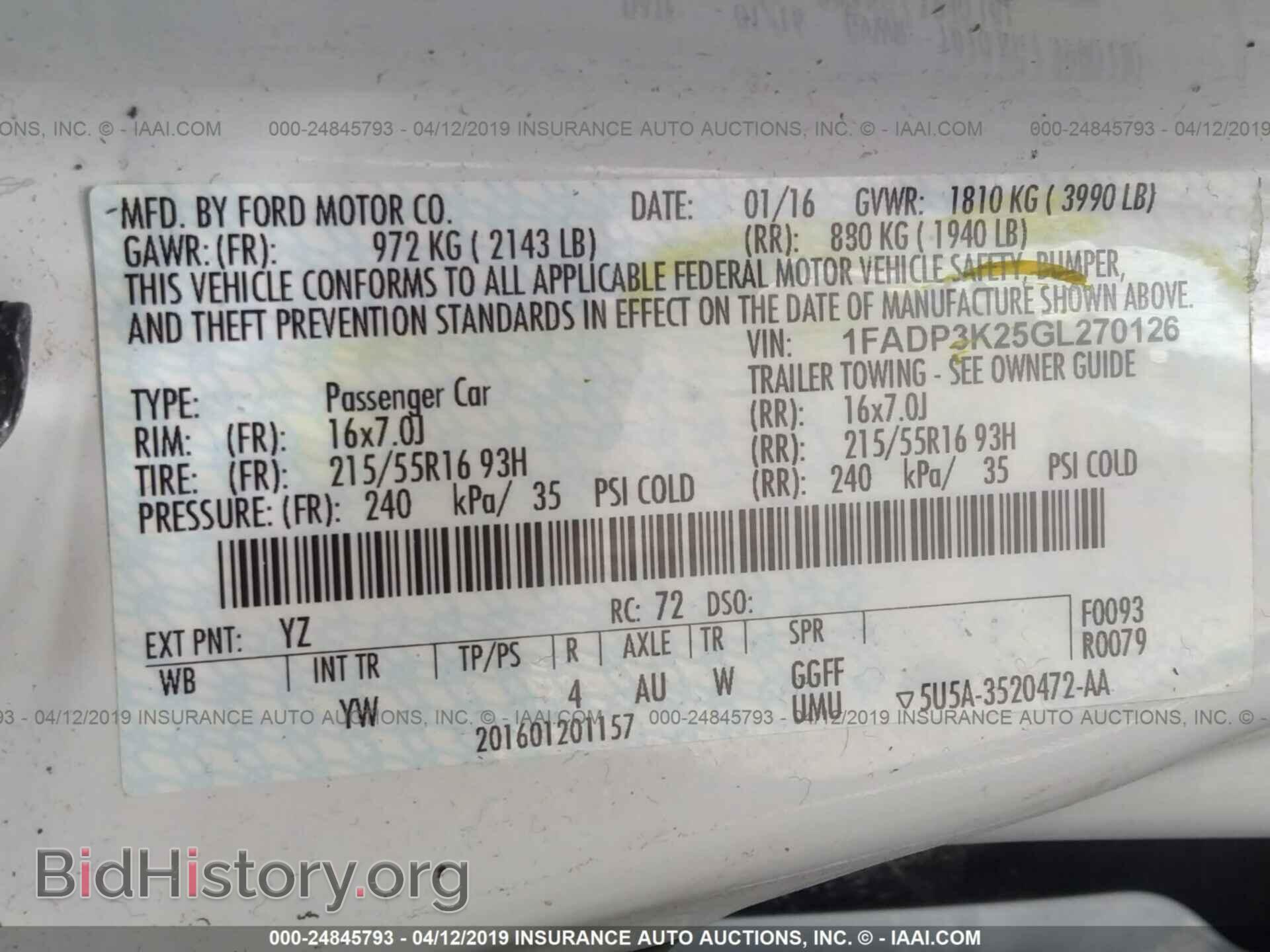 2016 FORD FOCUS - VIN: 1FADP3K25GL270126 - Photo 9