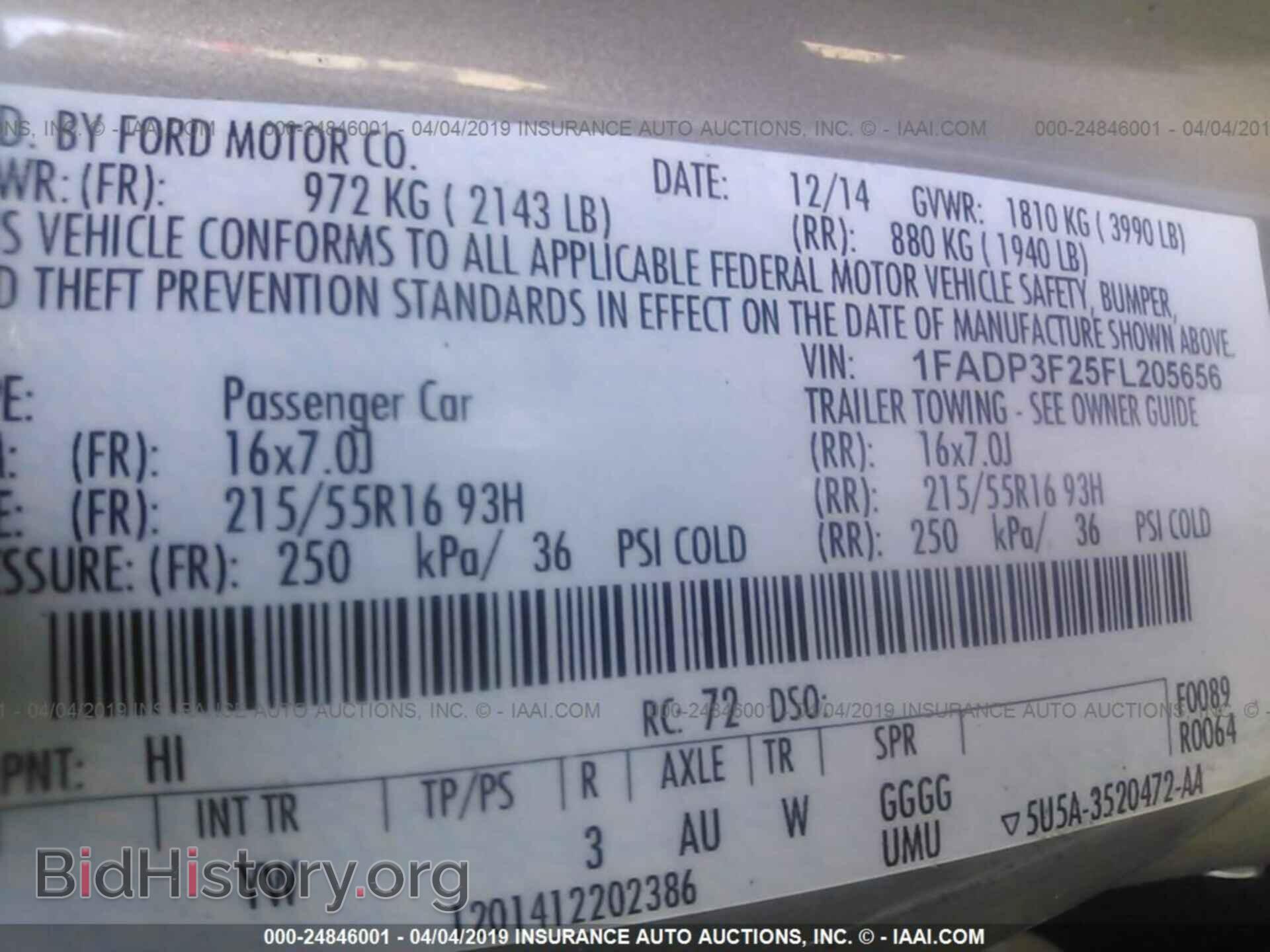 2015 FORD FOCUS - VIN: 1FADP3F25FL205656 - Фото 9