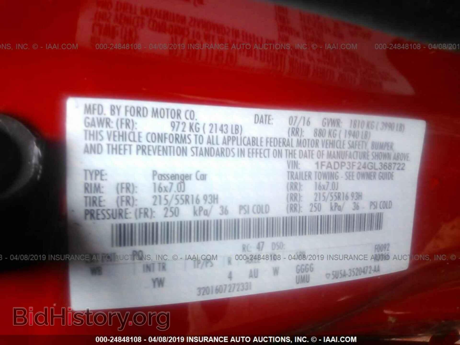 2016 FORD FOCUS - VIN: 1FADP3F24GL368722 - Photo 9