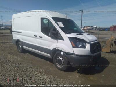 2018 Ford TRANSIT, белый — VIN 1FTYR1CM5JKB21139, IAAI