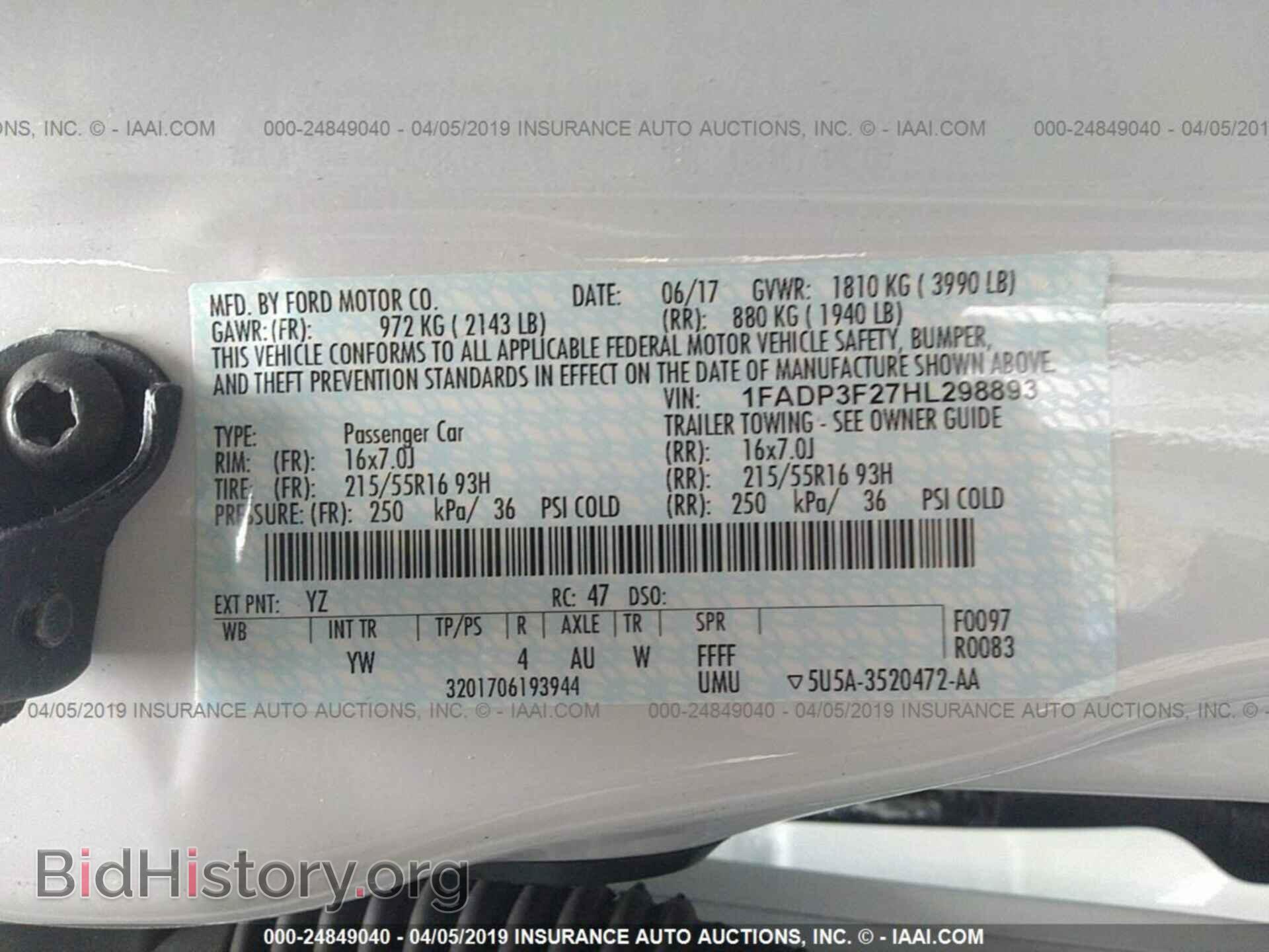 2017 FORD FOCUS - VIN: 1FADP3F27HL298893 - Photo 9