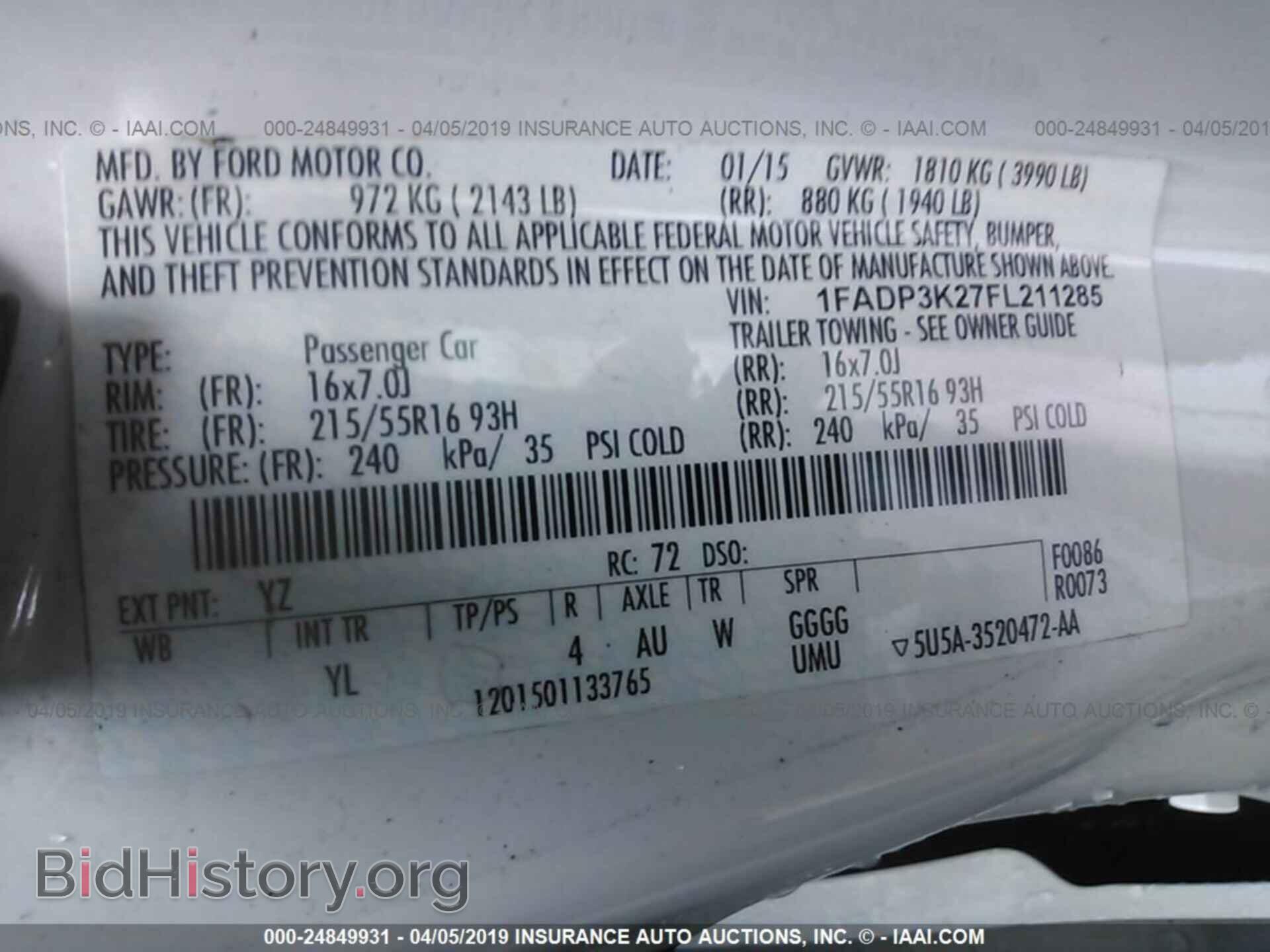 2015 FORD FOCUS - VIN: 1FADP3K27FL211285 - Photo 9