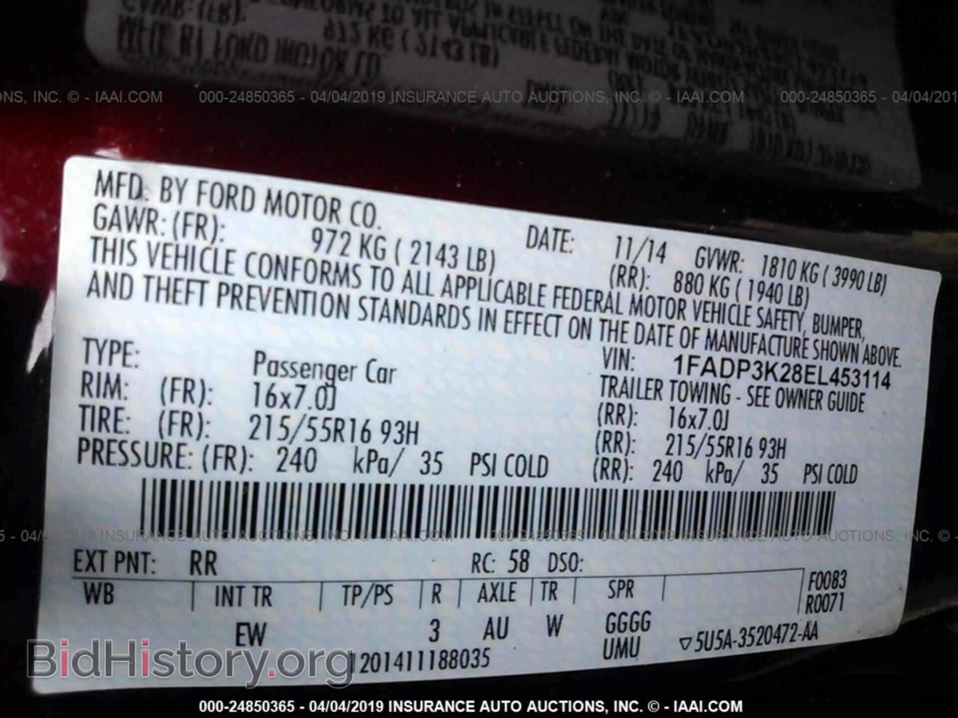 2014 FORD FOCUS - VIN: 1FADP3K28EL453114 - Photo 9