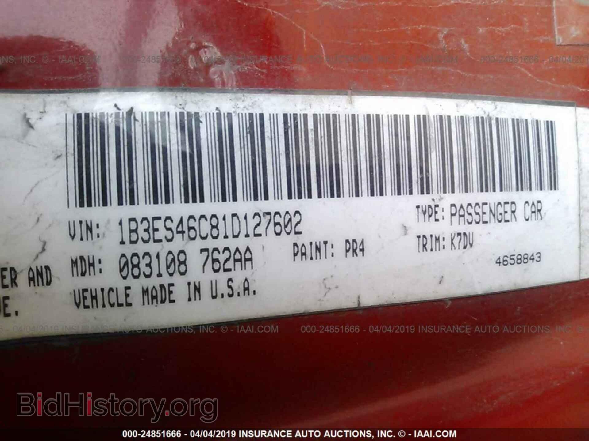 2001 DODGE NEON - VIN: 1B3ES46C81D127602 - Фото 9