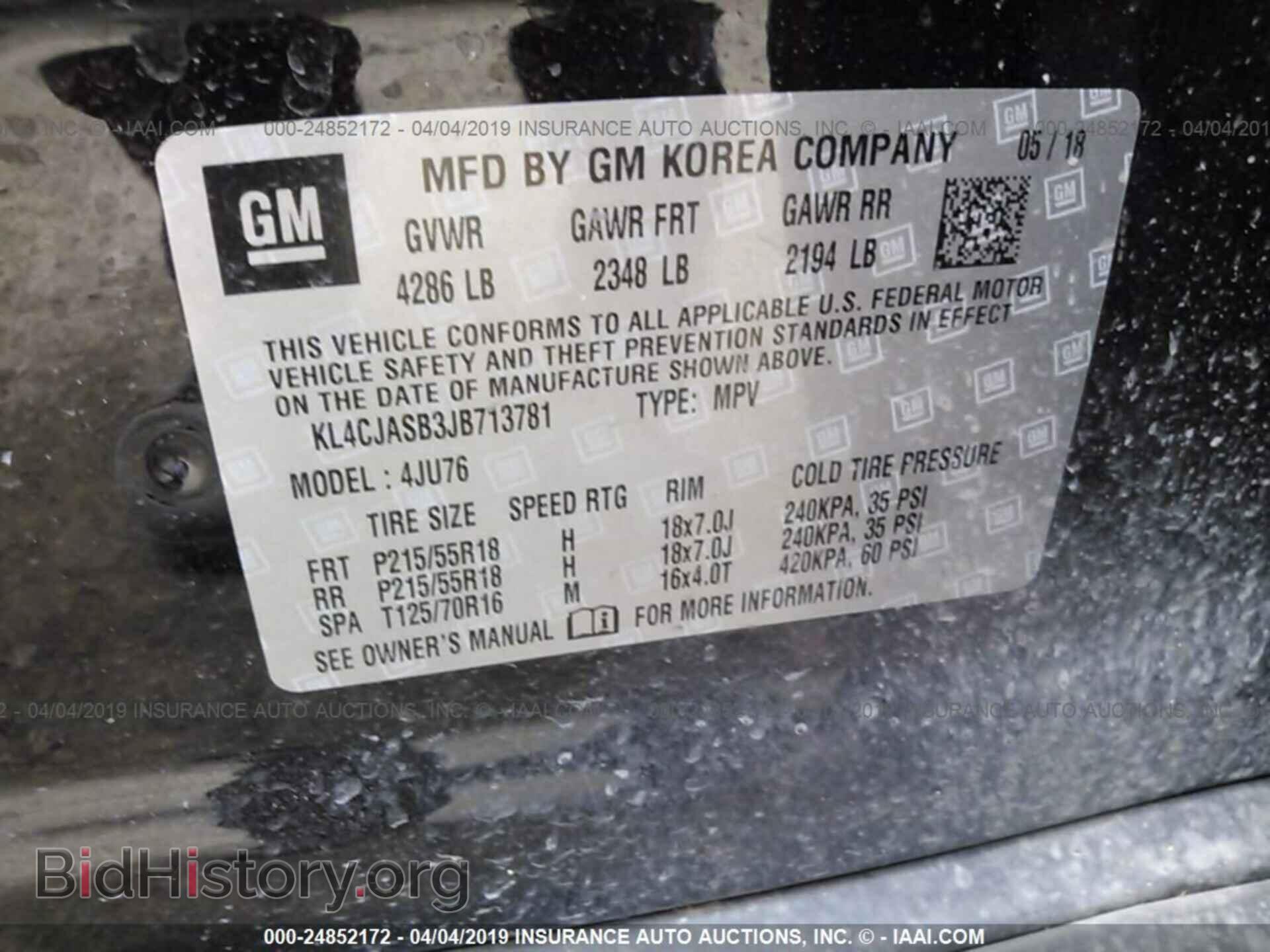 2018 BUICK ENCORE - VIN: KL4CJASB3JB713781 - Photo 9