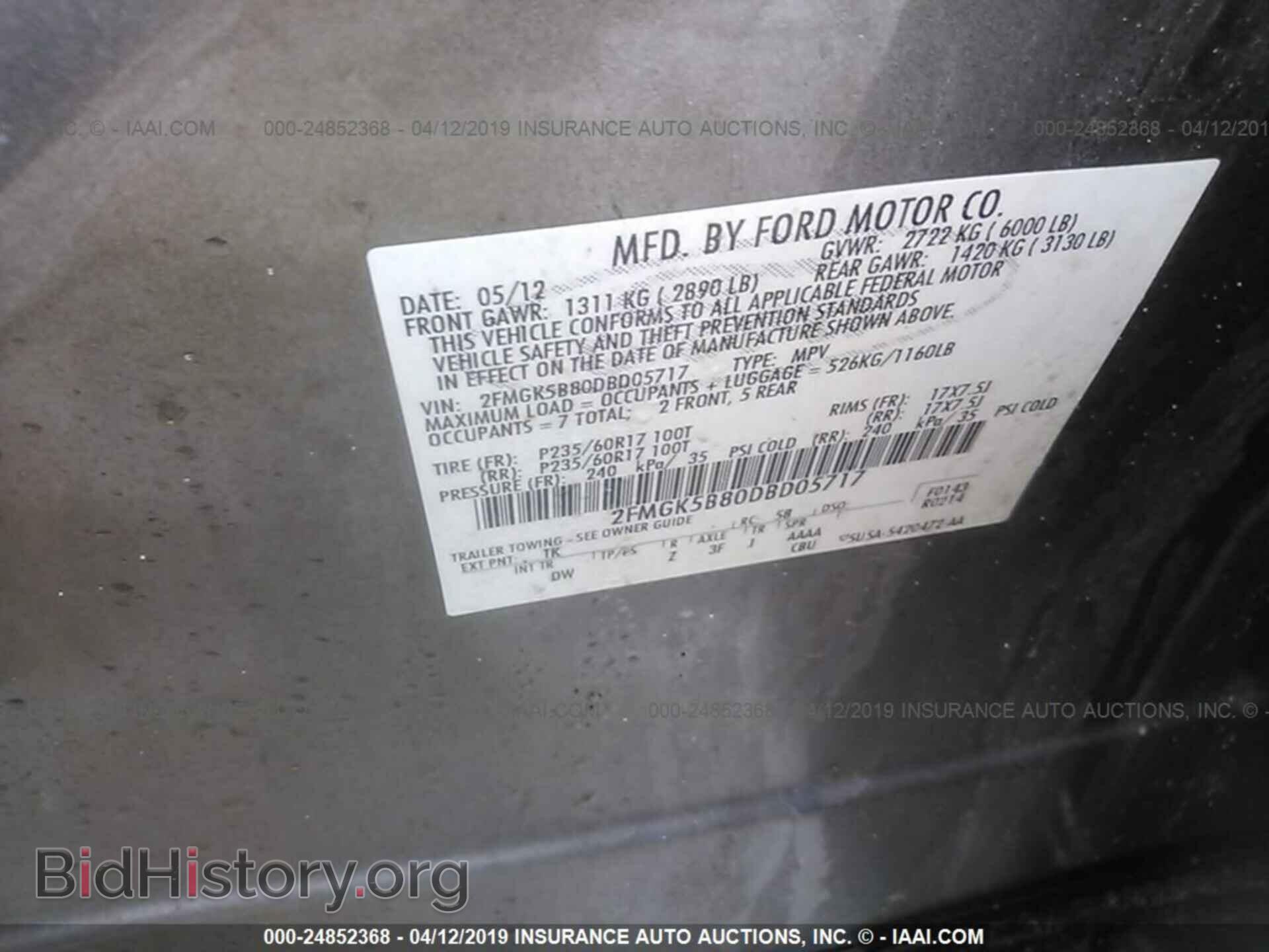 2013 FORD FLEX - VIN: 2FMGK5B80DBD05717 - Photo 9