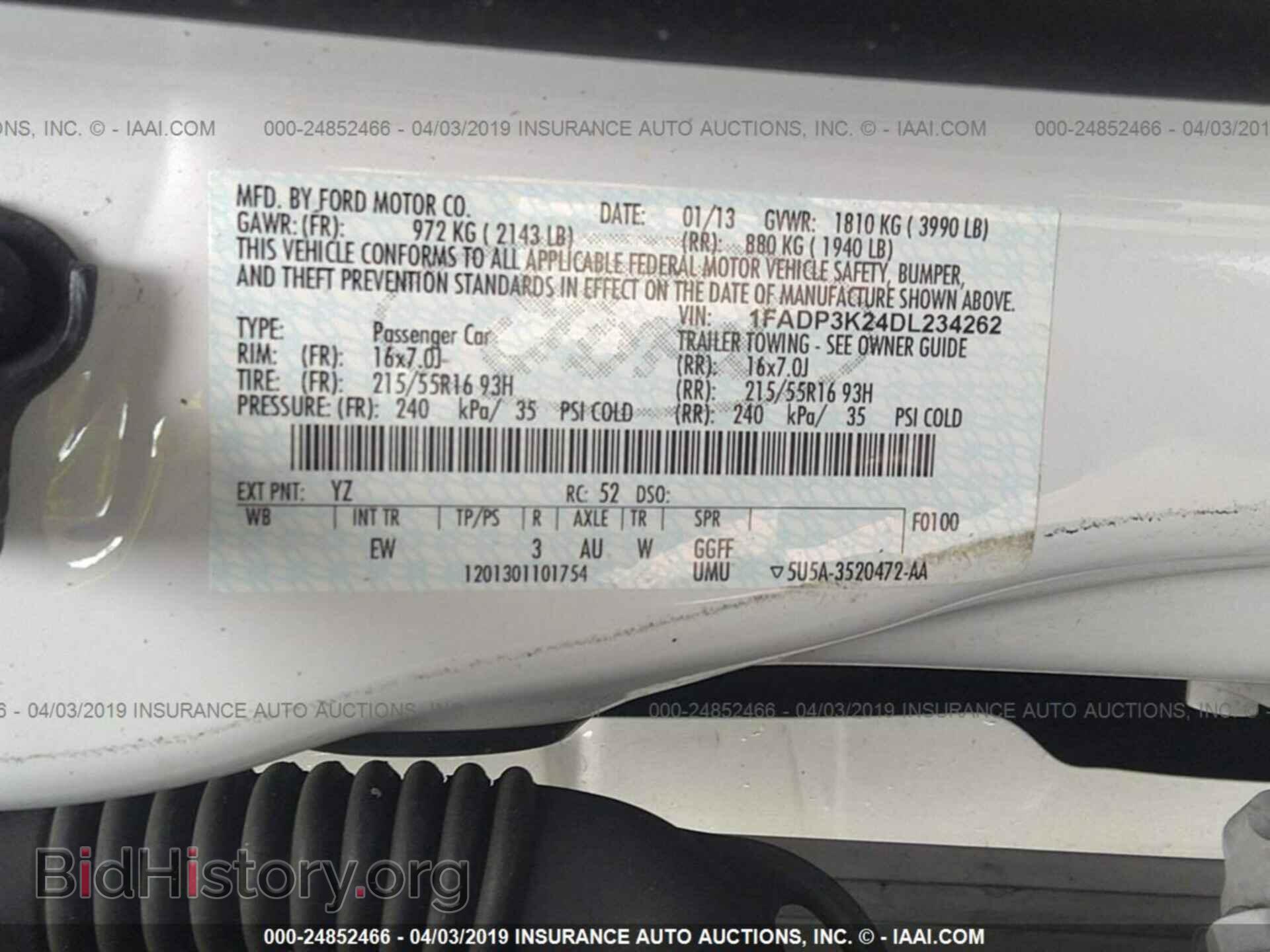 2013 FORD FOCUS - VIN: 1FADP3K24DL234262 - Photo 9