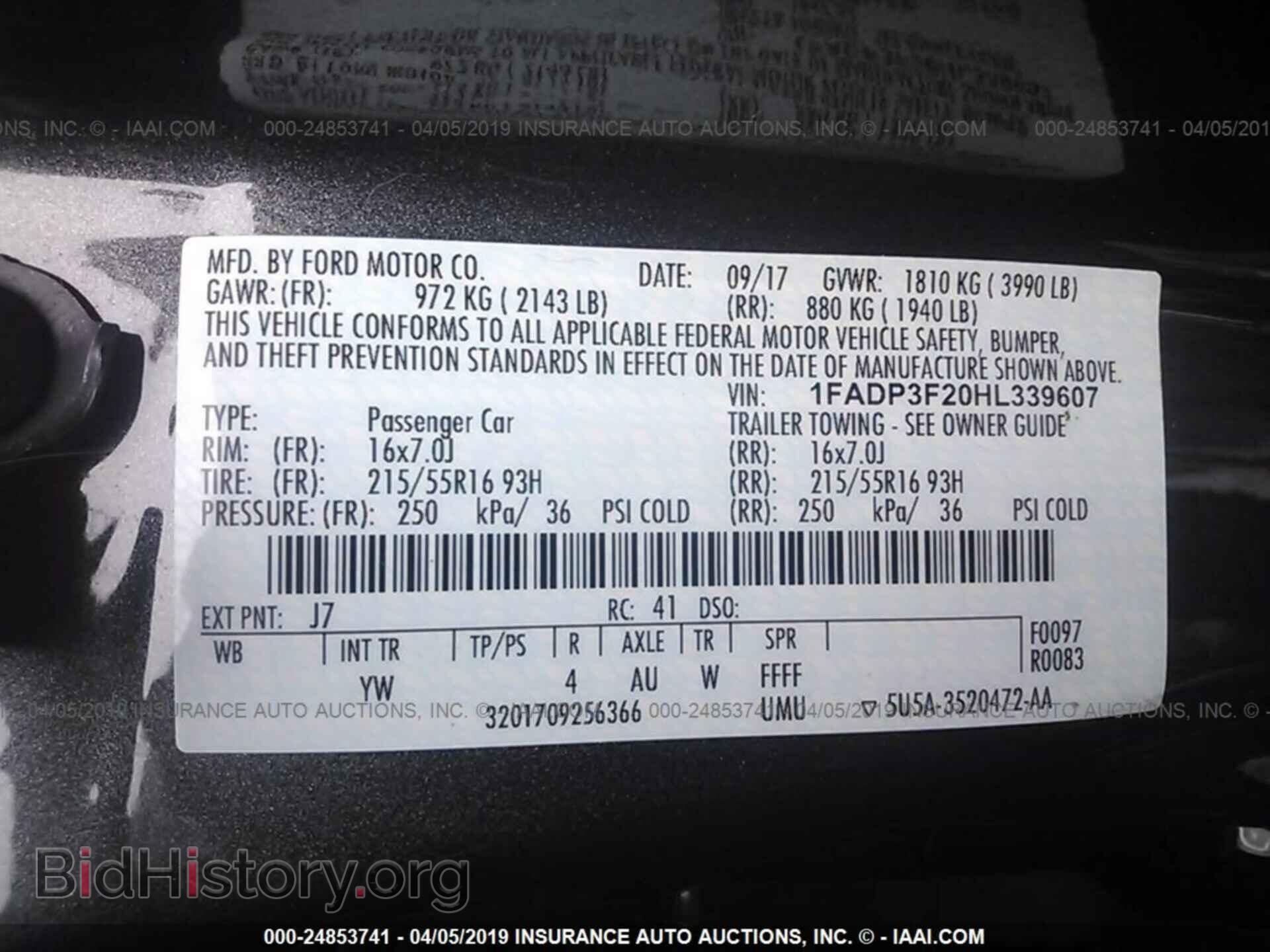2017 FORD FOCUS - VIN: 1FADP3F20HL339607 - Photo 9