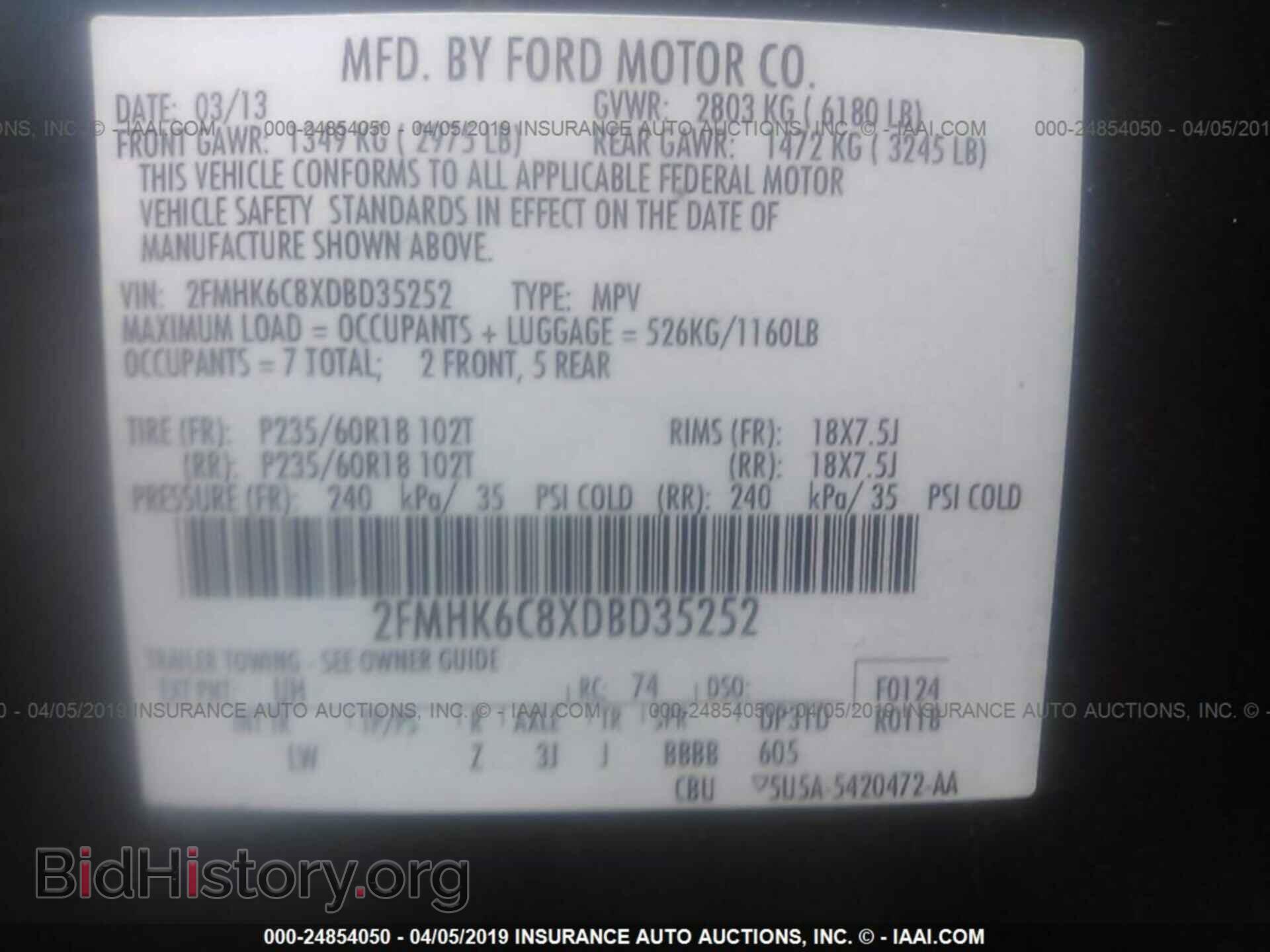 2013 FORD FLEX - VIN: 2FMHK6C8XDBD35252 - Photo 9