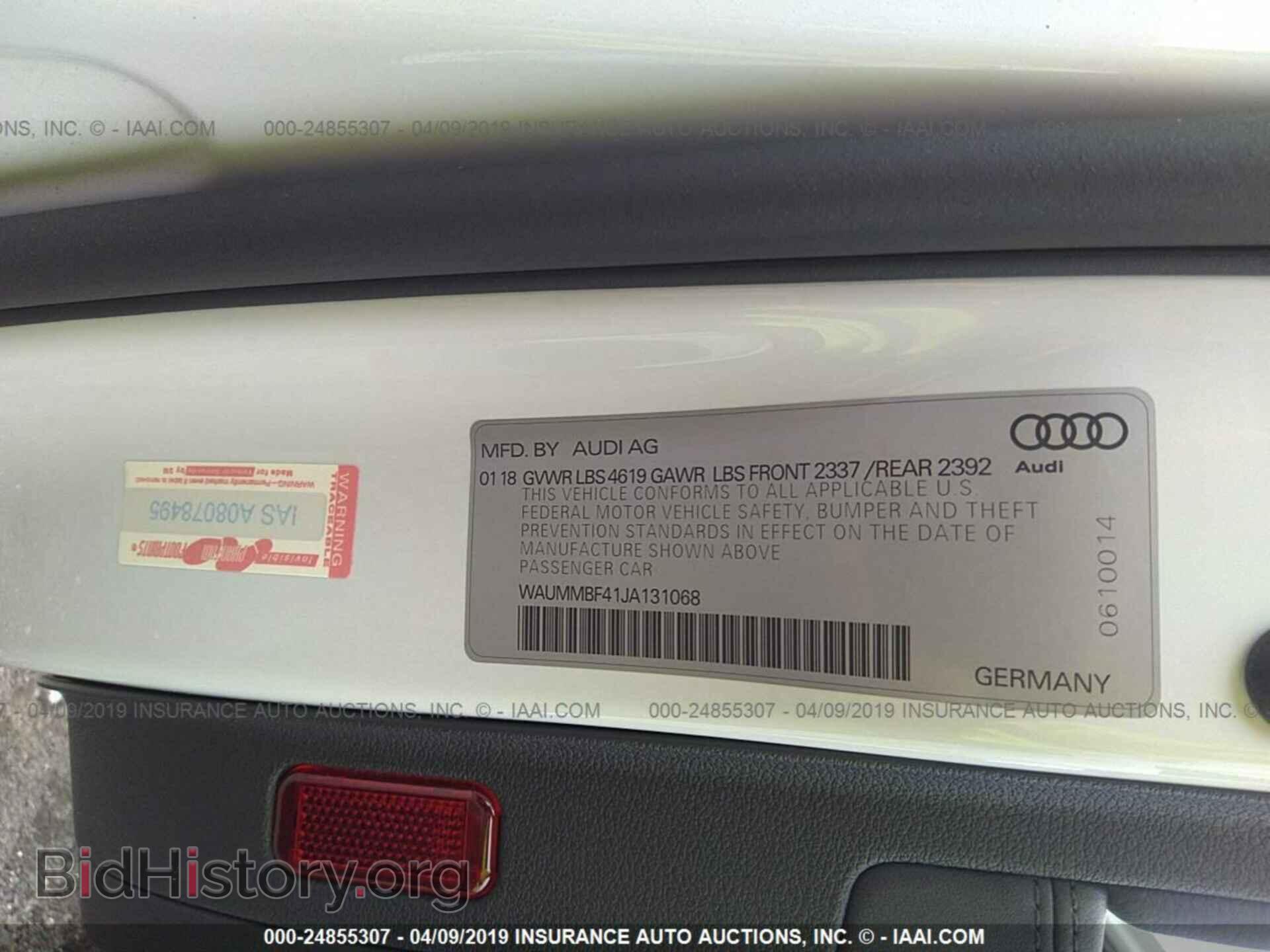 2018 AUDI A4 - VIN: WAUMMBF41JA131068 - Photo 9