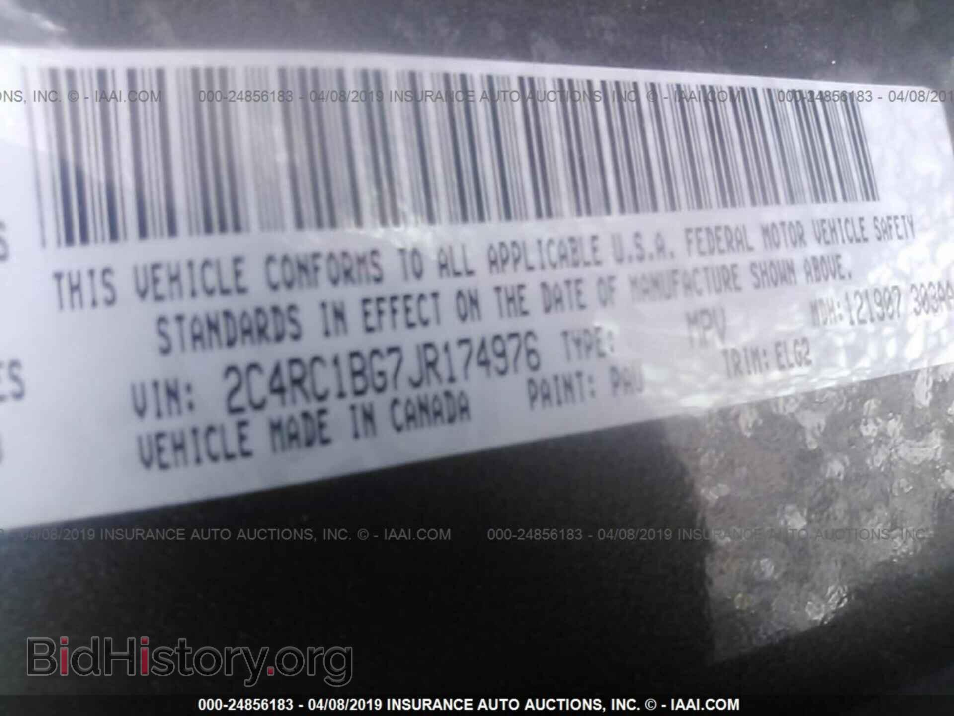 2018 CHRYSLER PACIFICA - VIN: 2C4RC1BG7JR174976 - Photo 9