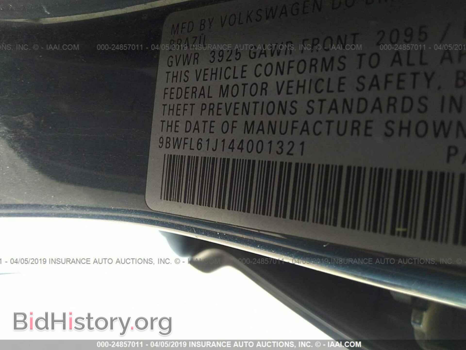 2004 VOLKSWAGEN GOLF - VIN: 9BWFL61J144001321 - Фото 9