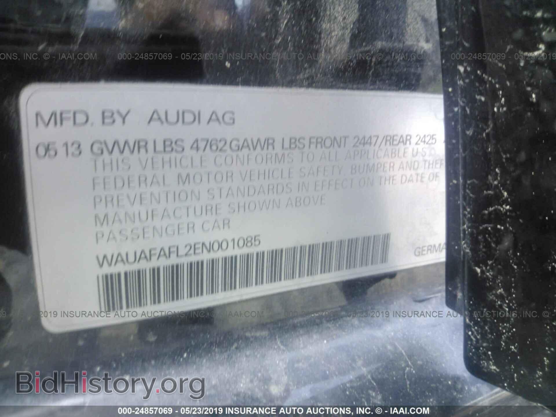 2014 AUDI A4 - VIN: WAUAFAFL2EN001085 - Photo 9