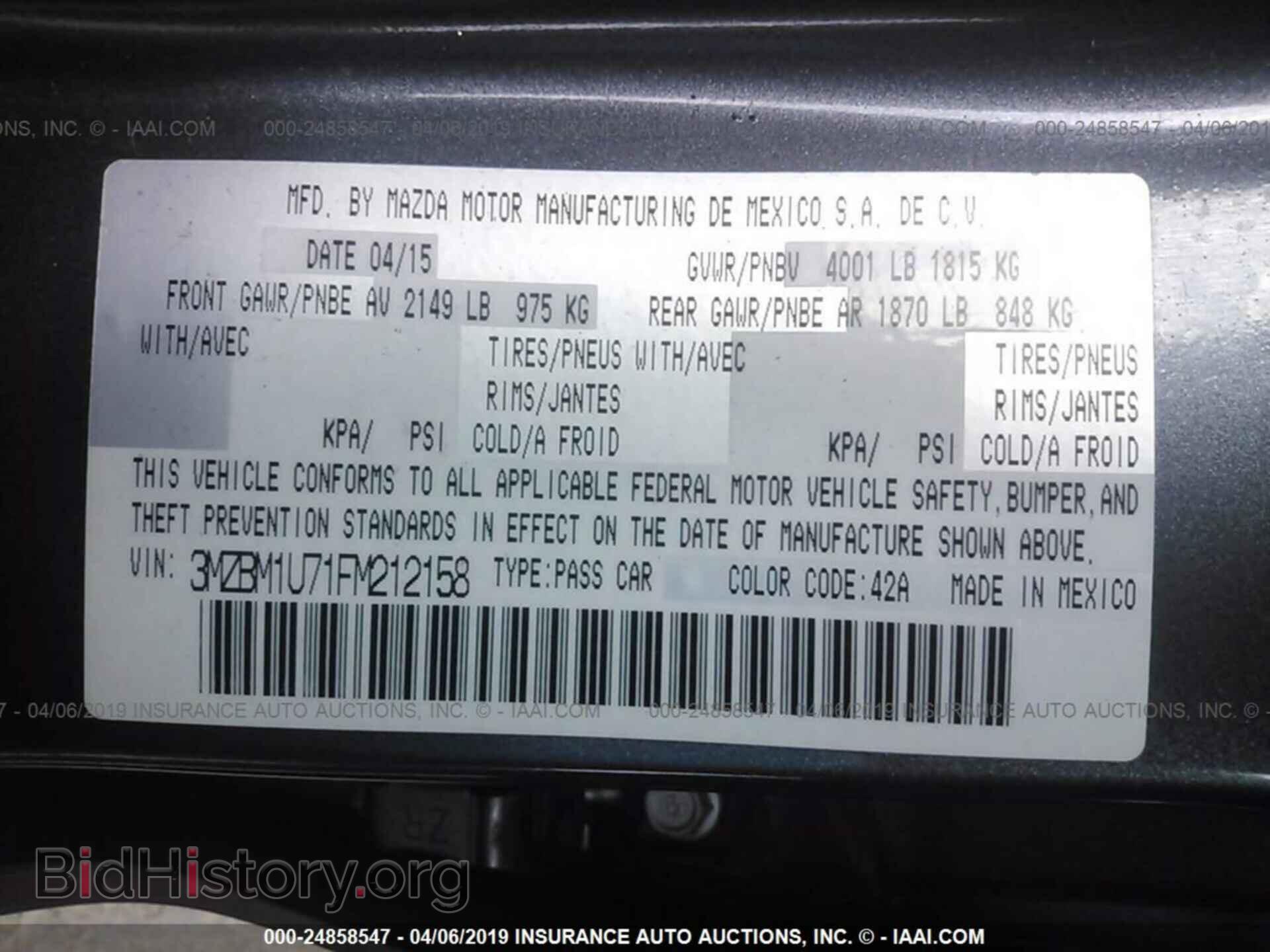 2015 MAZDA 3 - VIN: 3MZBM1U71FM212158 - Фото 9