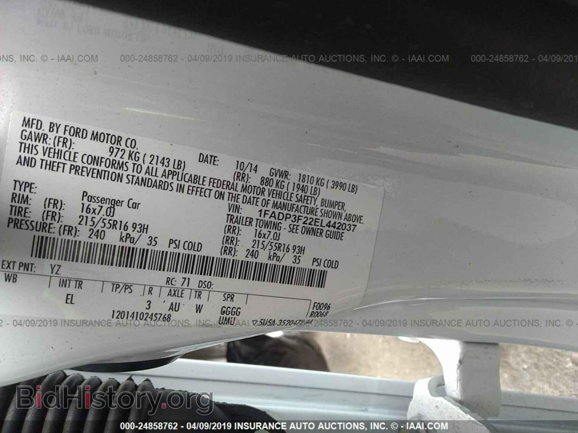 2014 FORD FOCUS - VIN: 1FADP3F22EL442037 - Photo 9