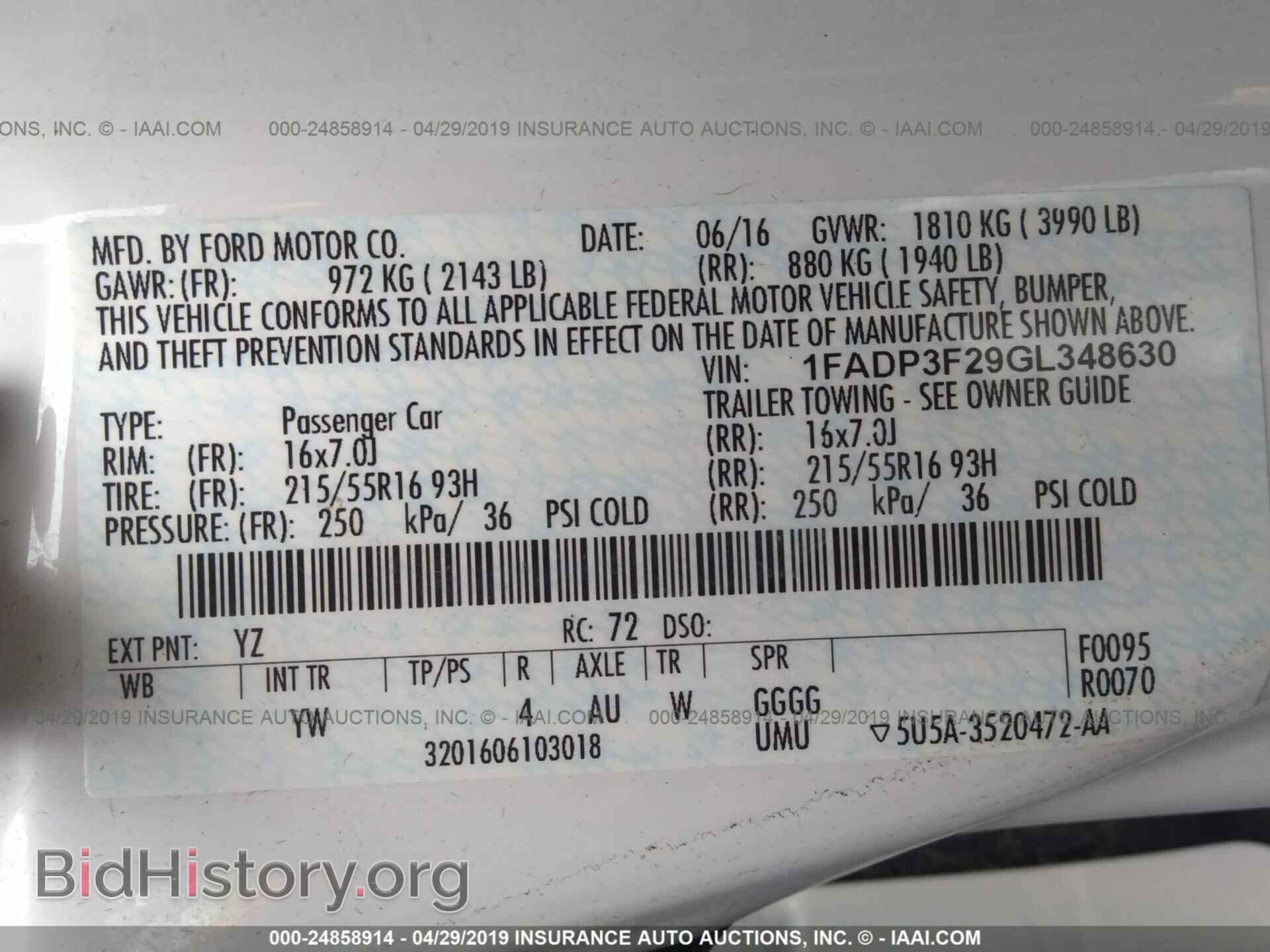 2016 FORD FOCUS - VIN: 1FADP3F29GL348630 - Photo 9