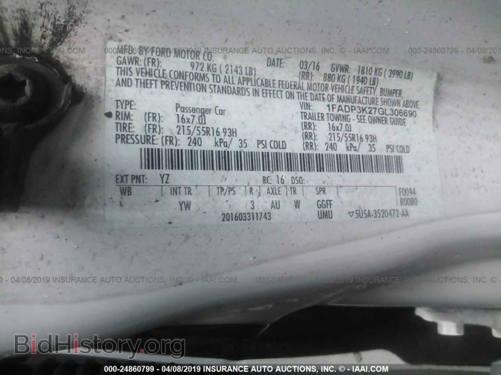 2016 FORD FOCUS - VIN: 1FADP3K27GL306690 - Photo 9