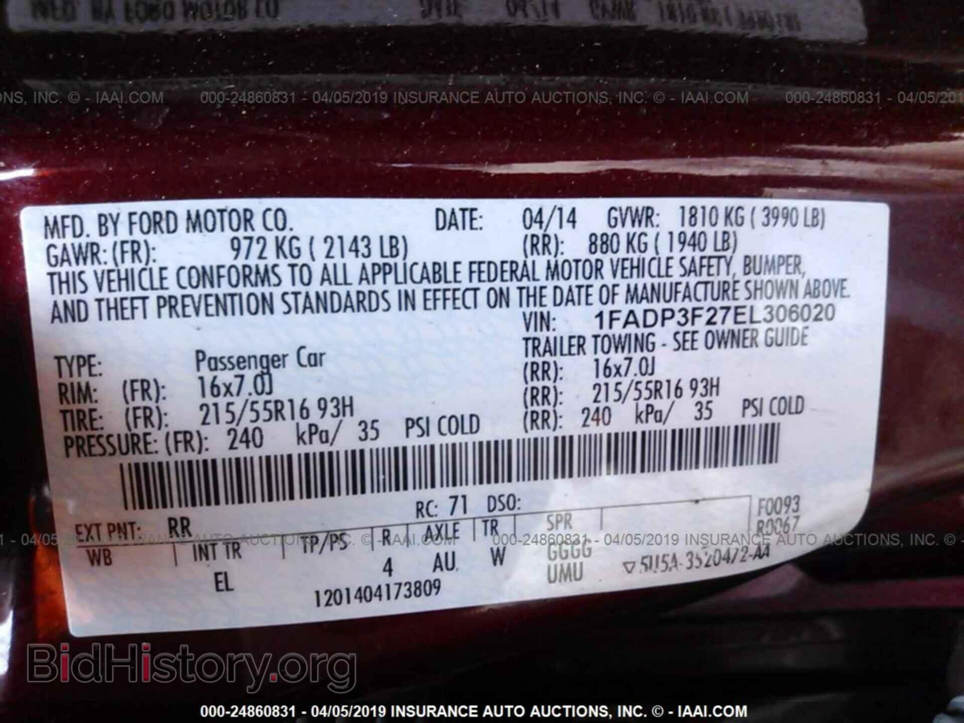 2014 FORD FOCUS - VIN: 1FADP3F27EL306020 - Photo 9
