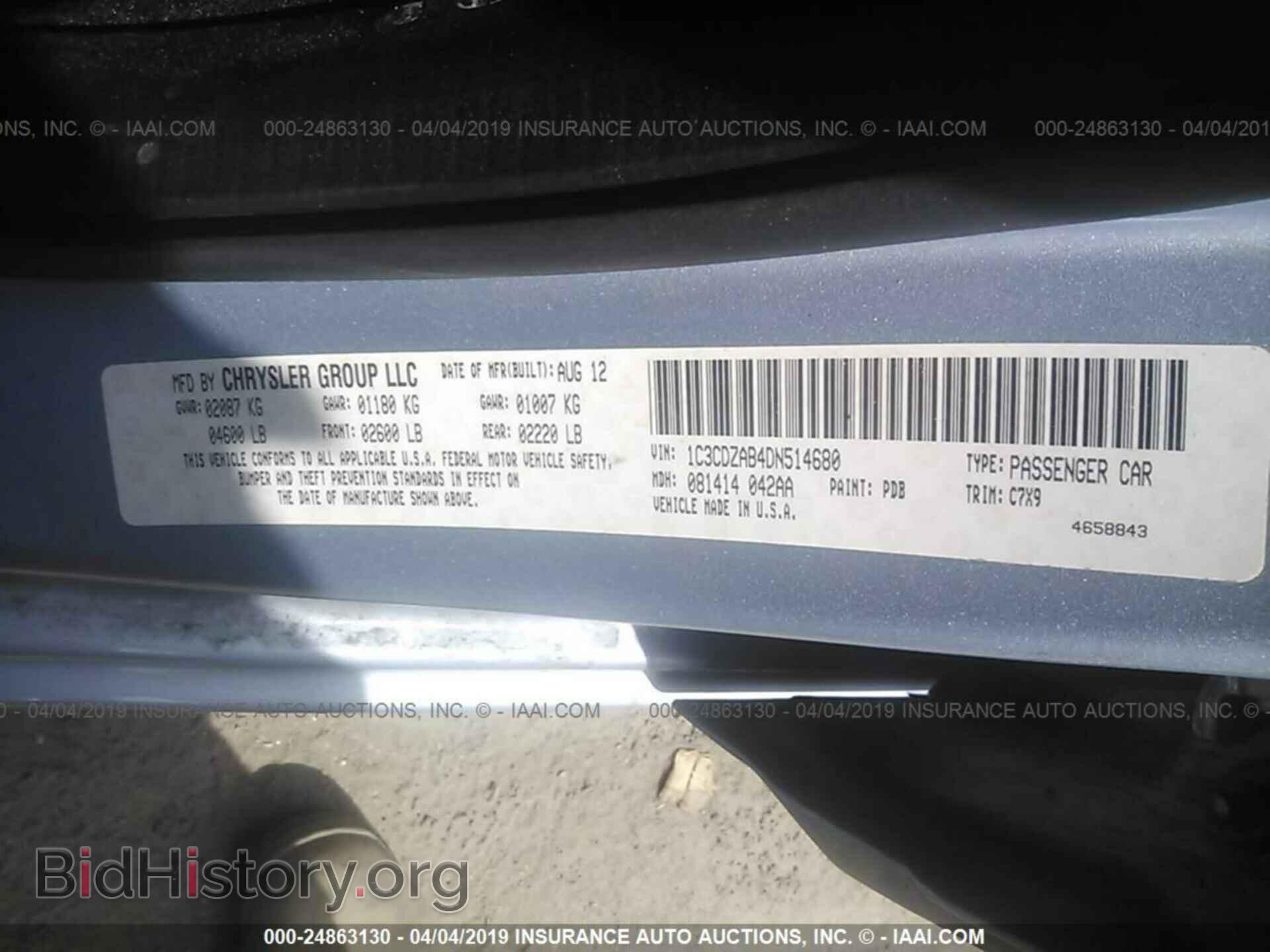 2013 DODGE AVENGER - VIN: 1C3CDZAB4DN514680 - Фото 9