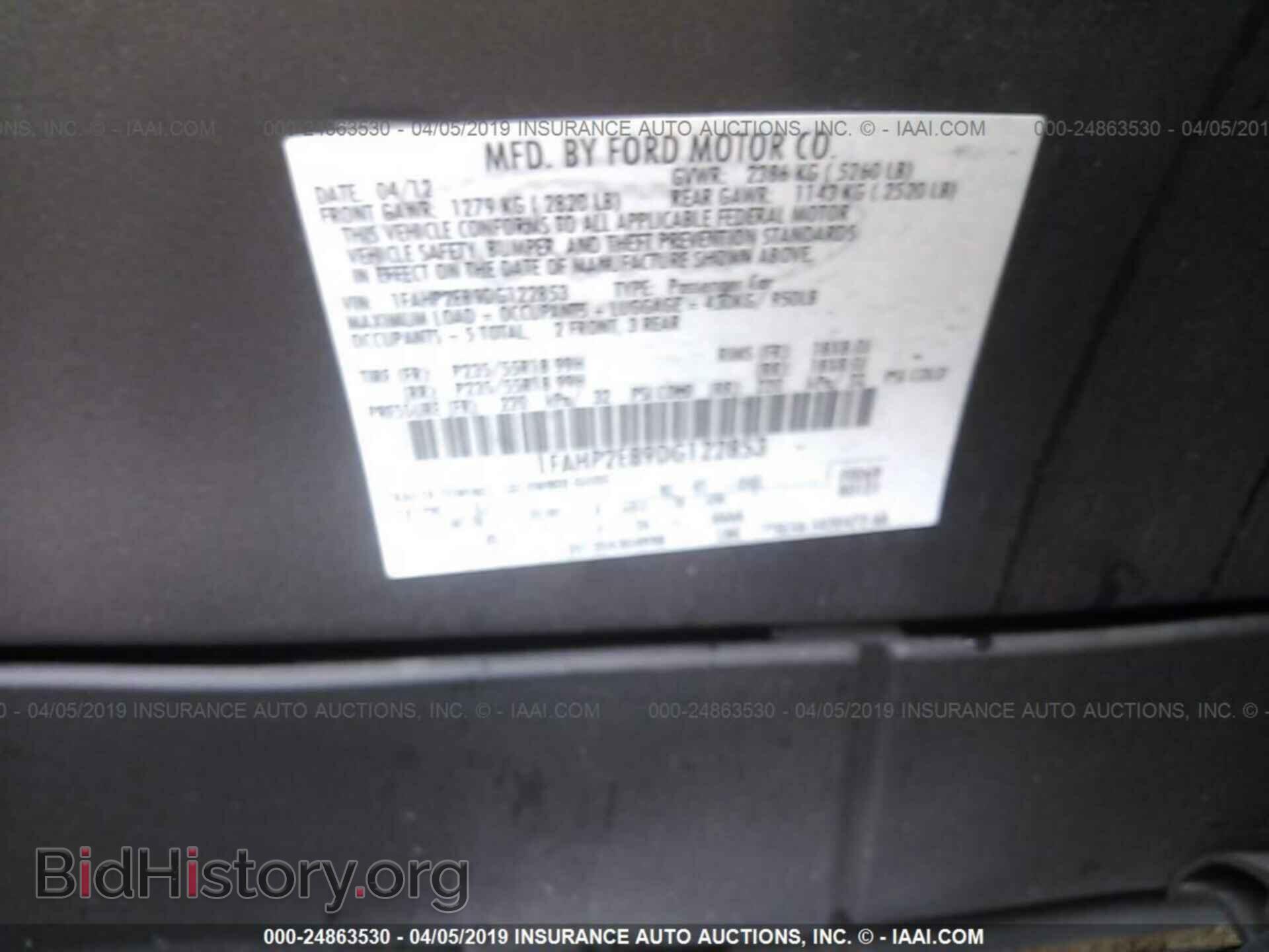 2013 FORD TAURUS - VIN: 1FAHP2E89DG122853 - Photo 9