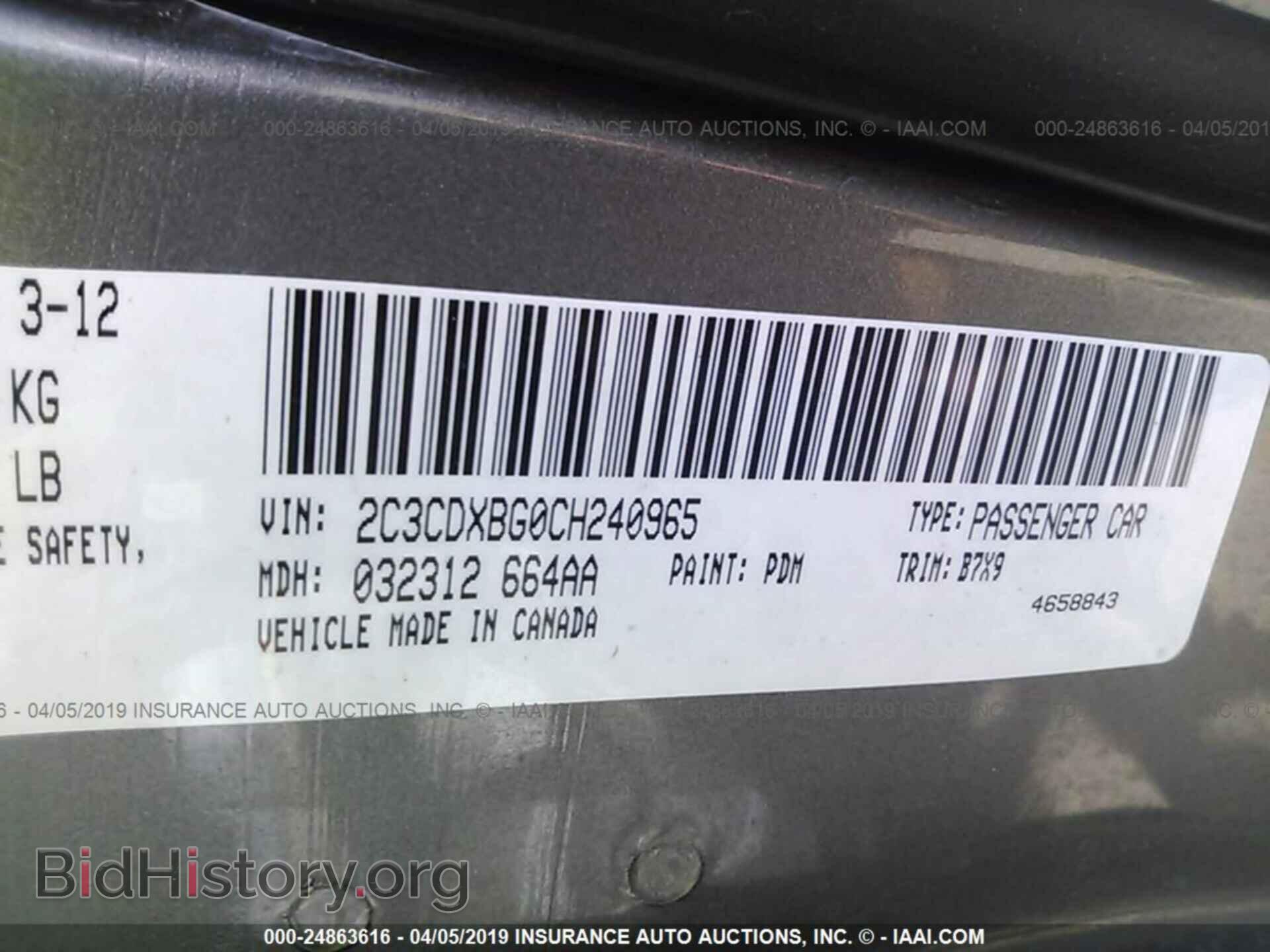 2012 DODGE CHARGER - VIN: 2C3CDXBG0CH240965 - Photo 9