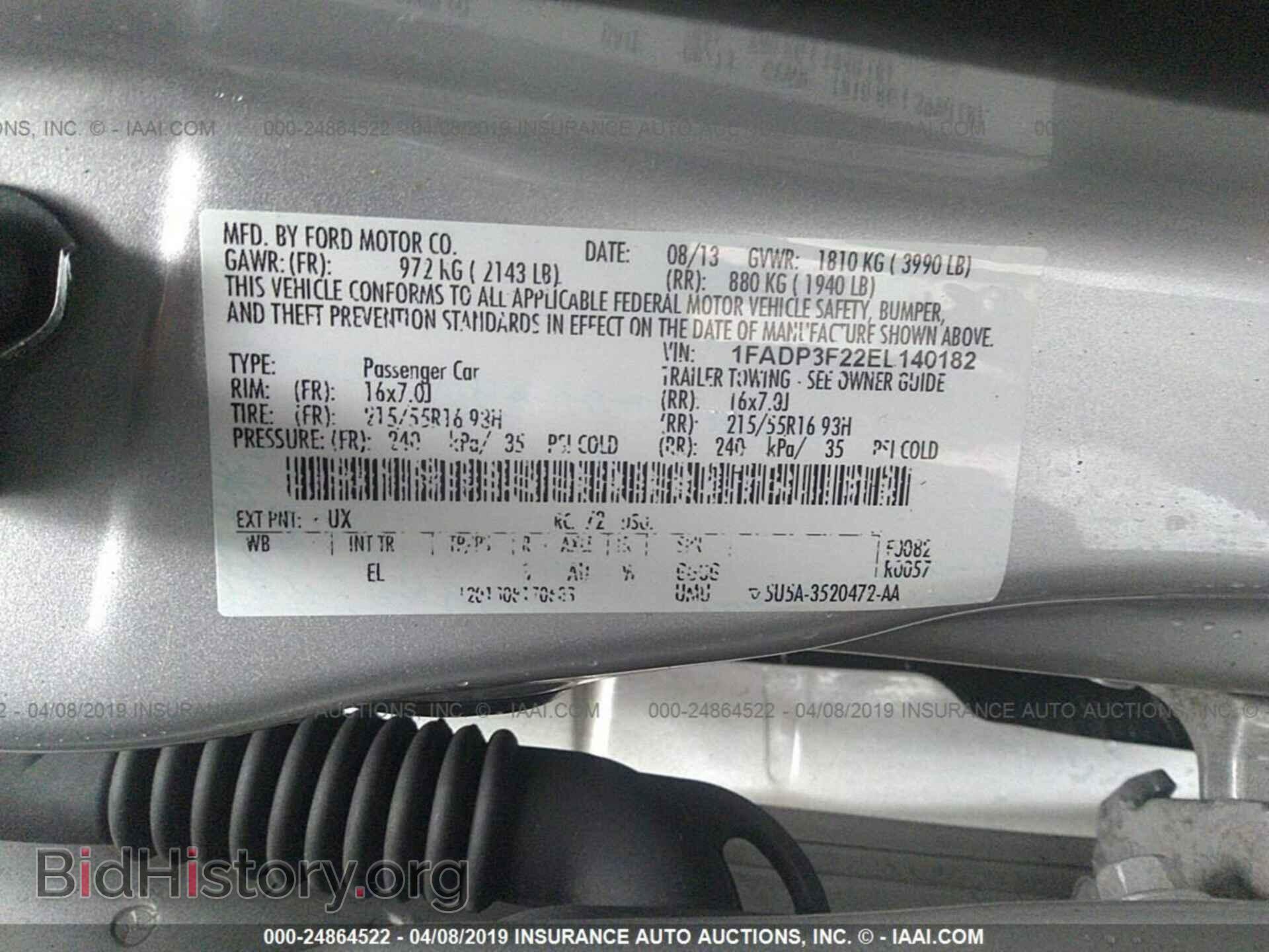 2014 FORD FOCUS - VIN: 1FADP3F22EL140182 - Photo 9