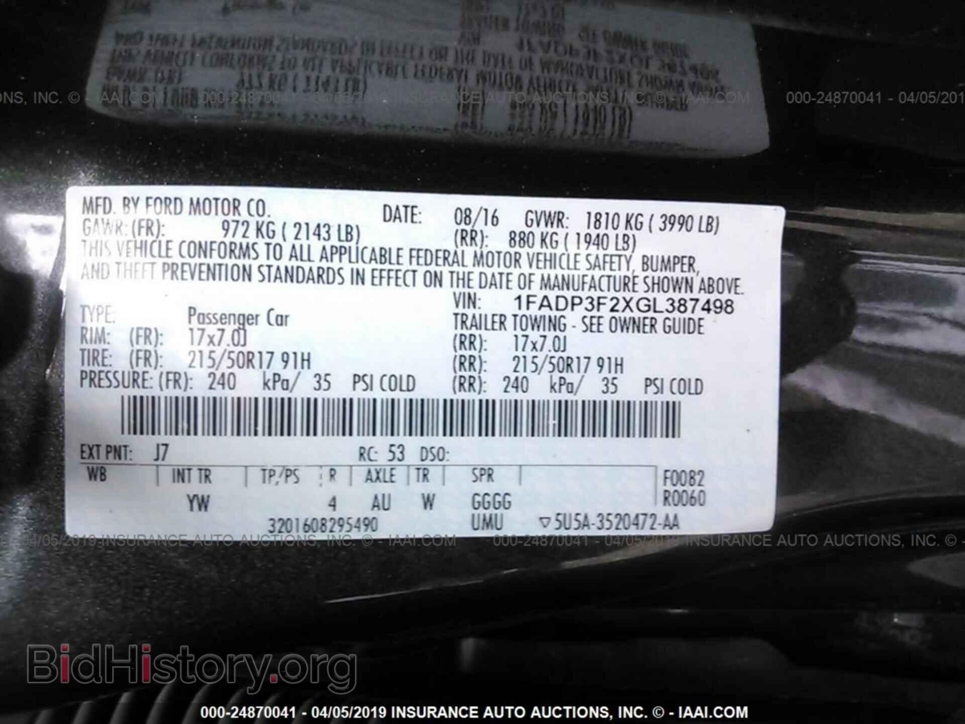 2016 FORD FOCUS - VIN: 1FADP3F2XGL387498 - Photo 9