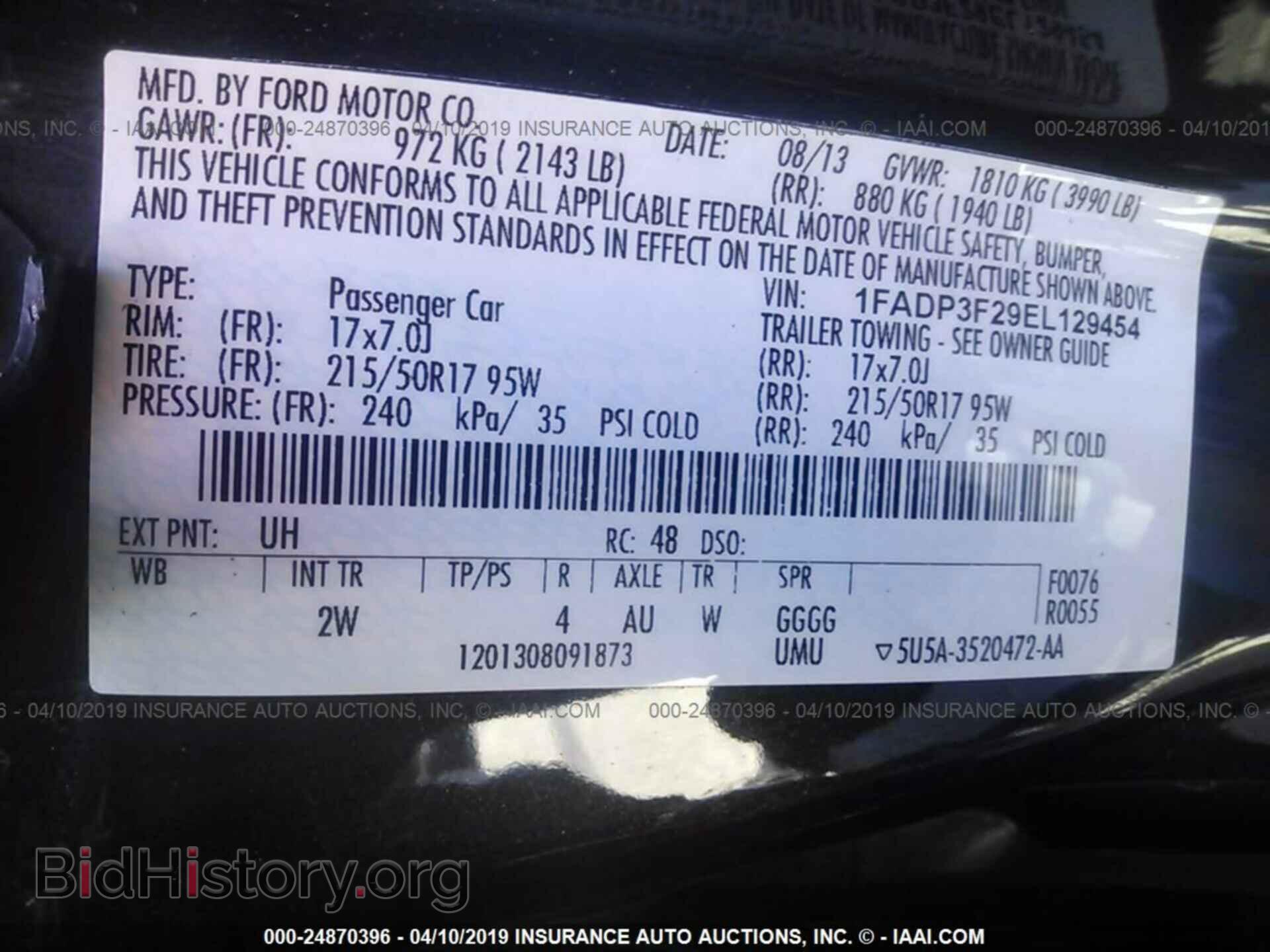 2014 FORD FOCUS - VIN: 1FADP3F29EL129454 - Photo 9