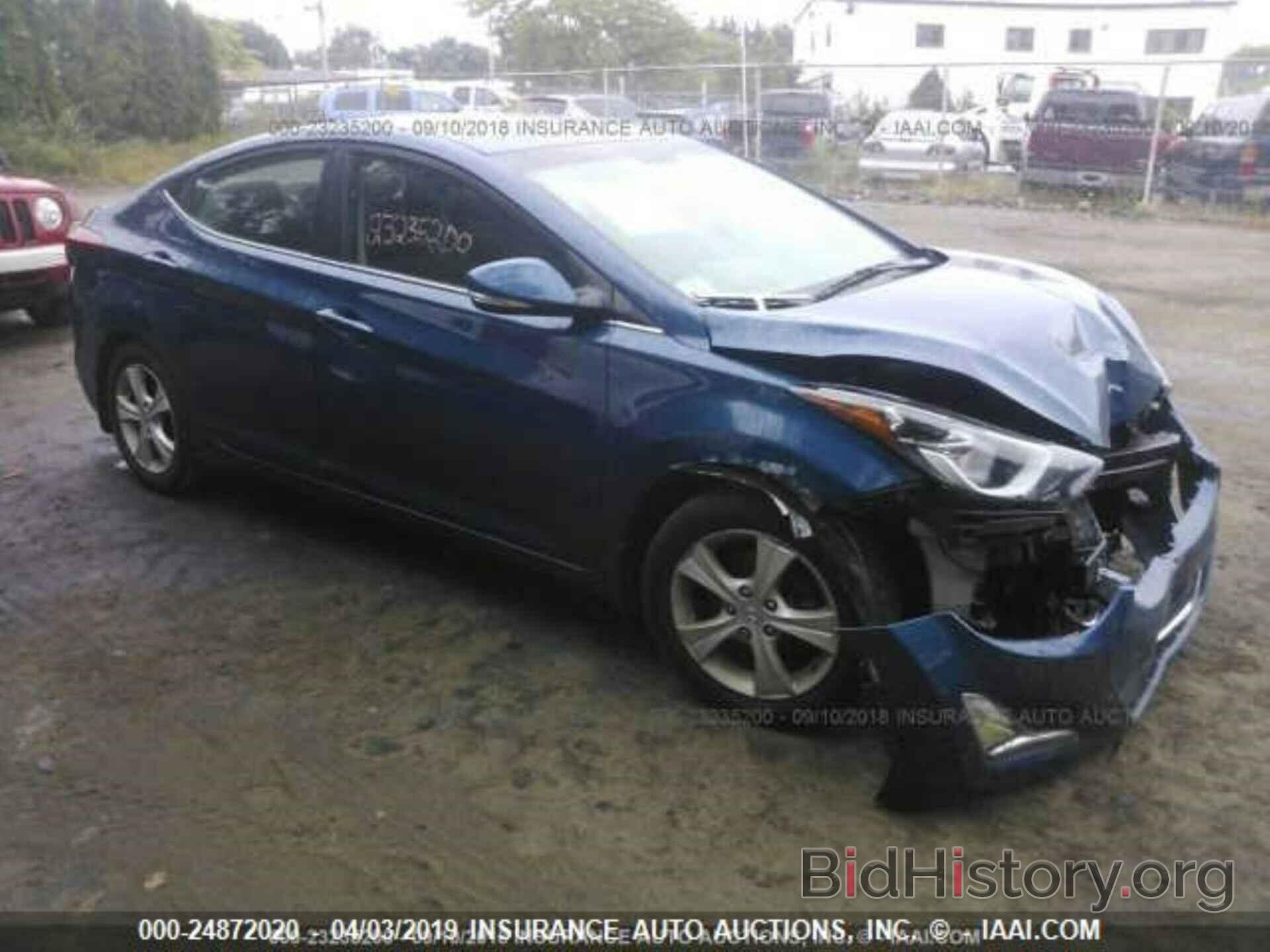 Photo KMHDH4AE2GU625123 - HYUNDAI ELANTRA 2016