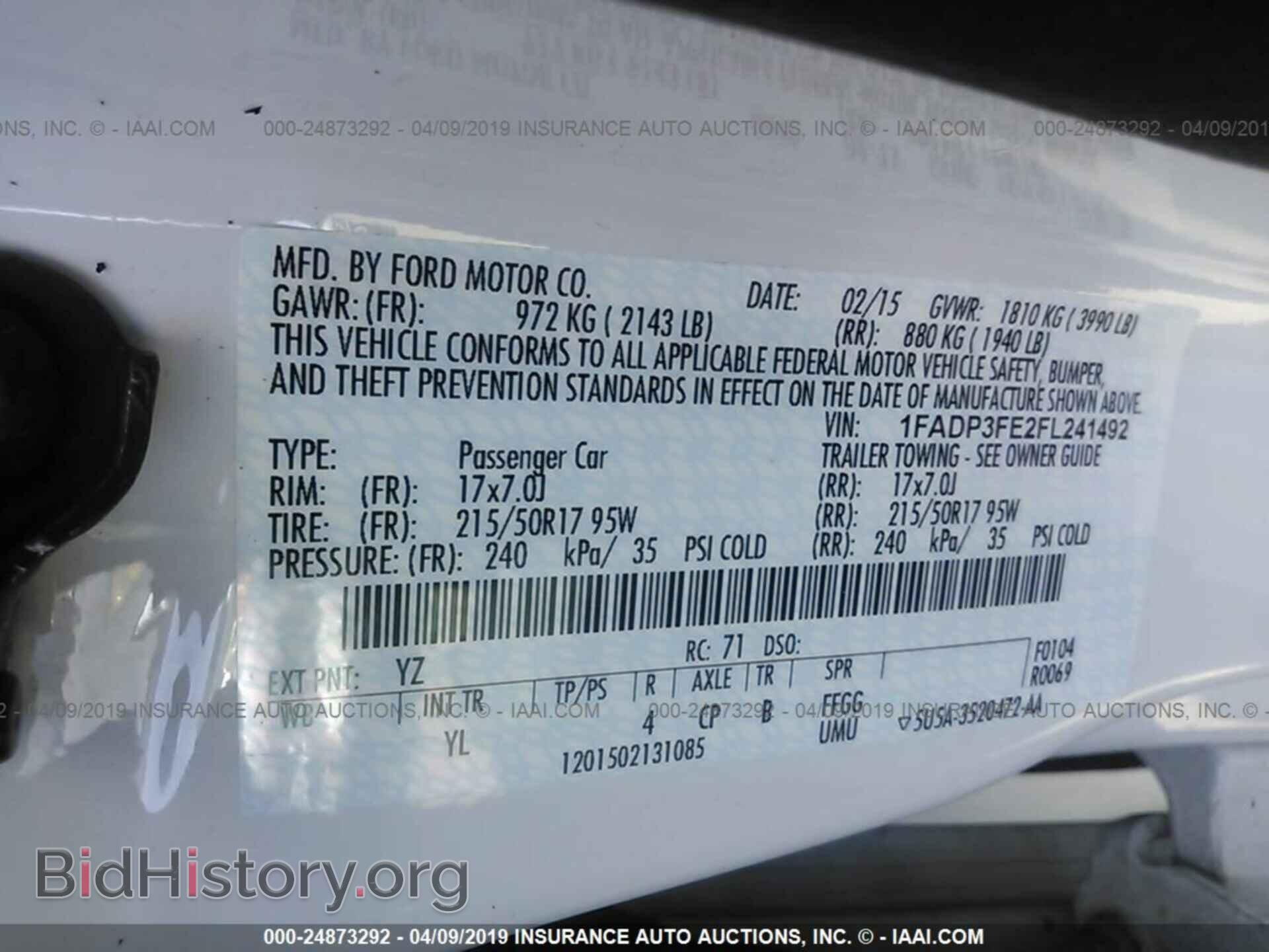 2015 FORD FOCUS - VIN: 1FADP3FE2FL241492 - Photo 9