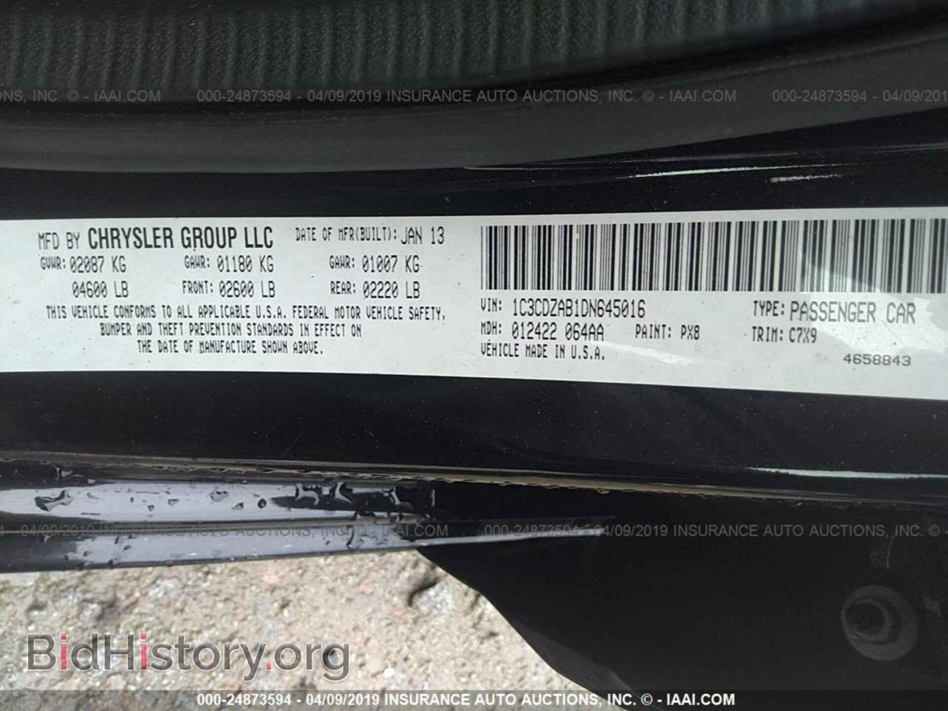 2013 DODGE AVENGER - VIN: 1C3CDZAB1DN645016 - Photo 9
