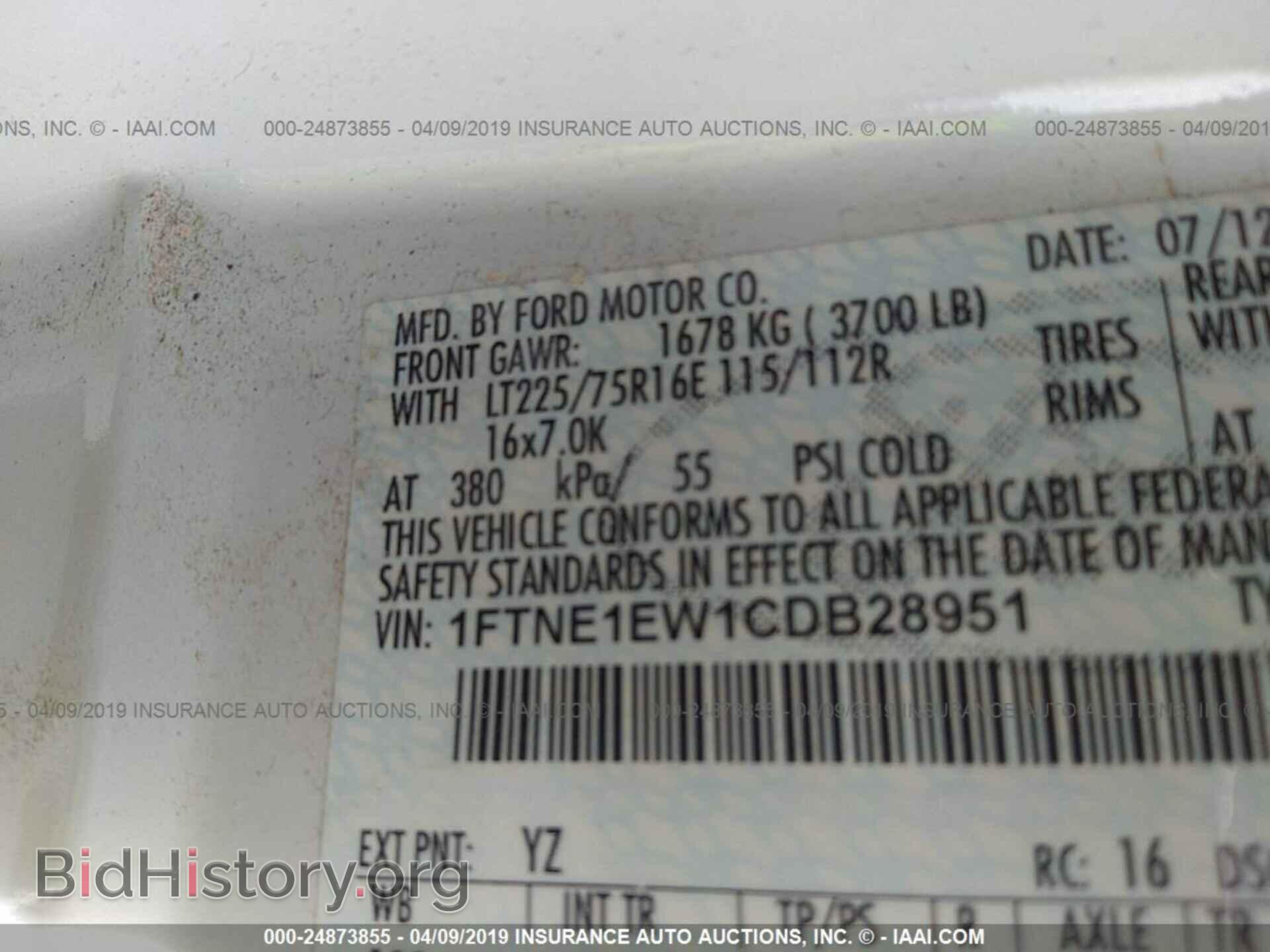 2012 FORD ECONOLINE - VIN: 1FTNE1EW1CDB28951 - Photo 9