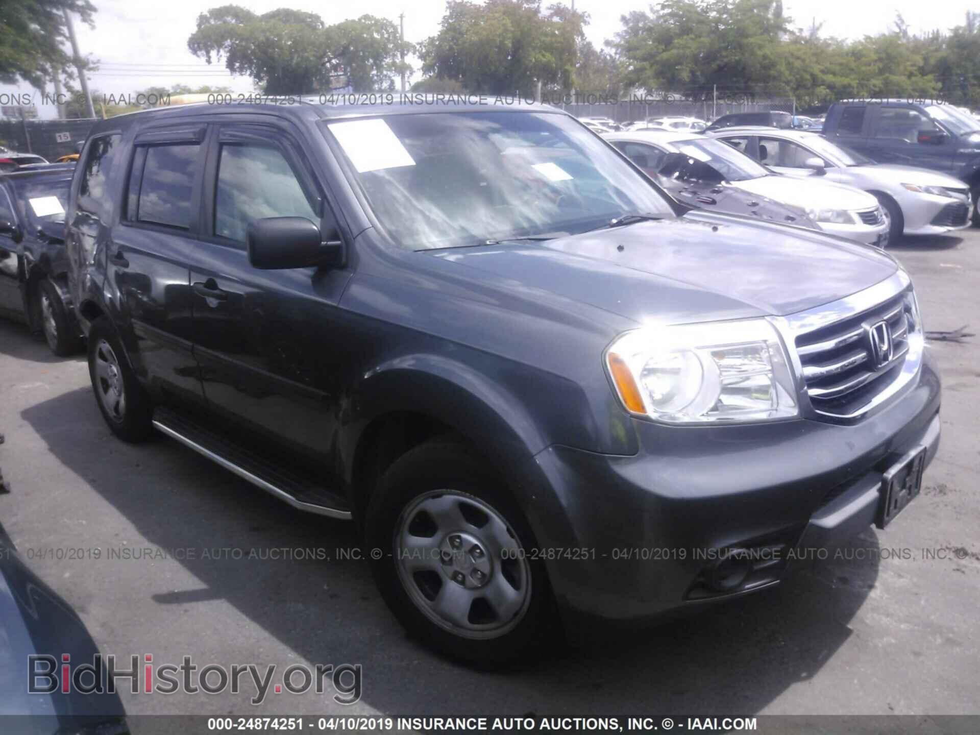 Photo 5FNYF3H21CB028968 - HONDA PILOT 2012