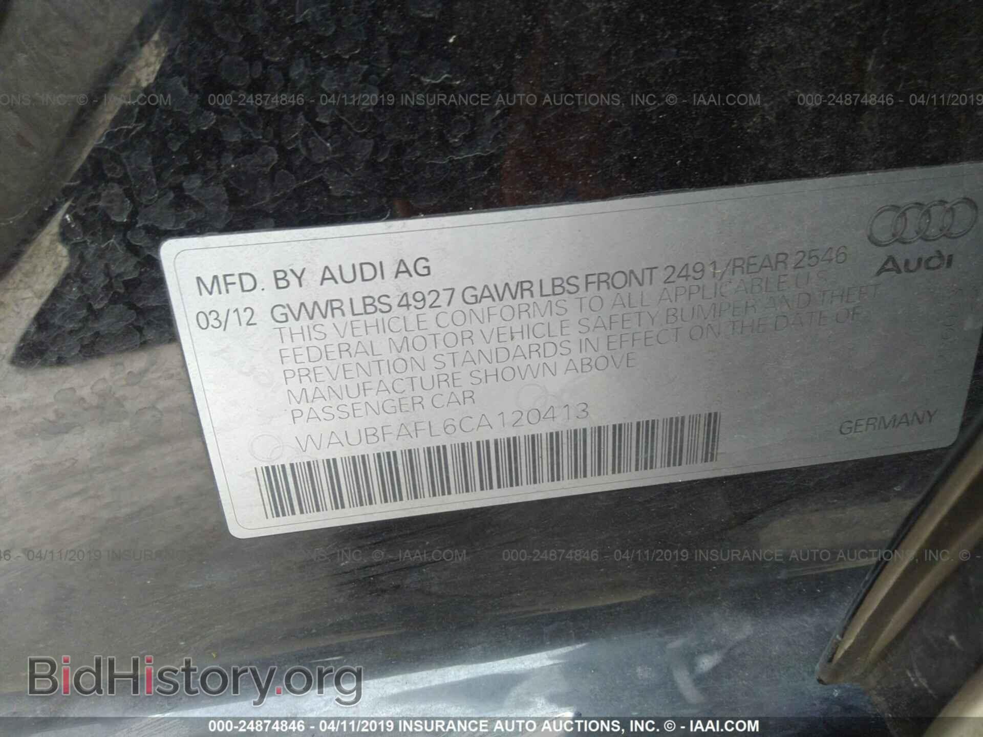 2012 AUDI A4 - VIN: WAUBFAFL6CA120413 - Photo 9