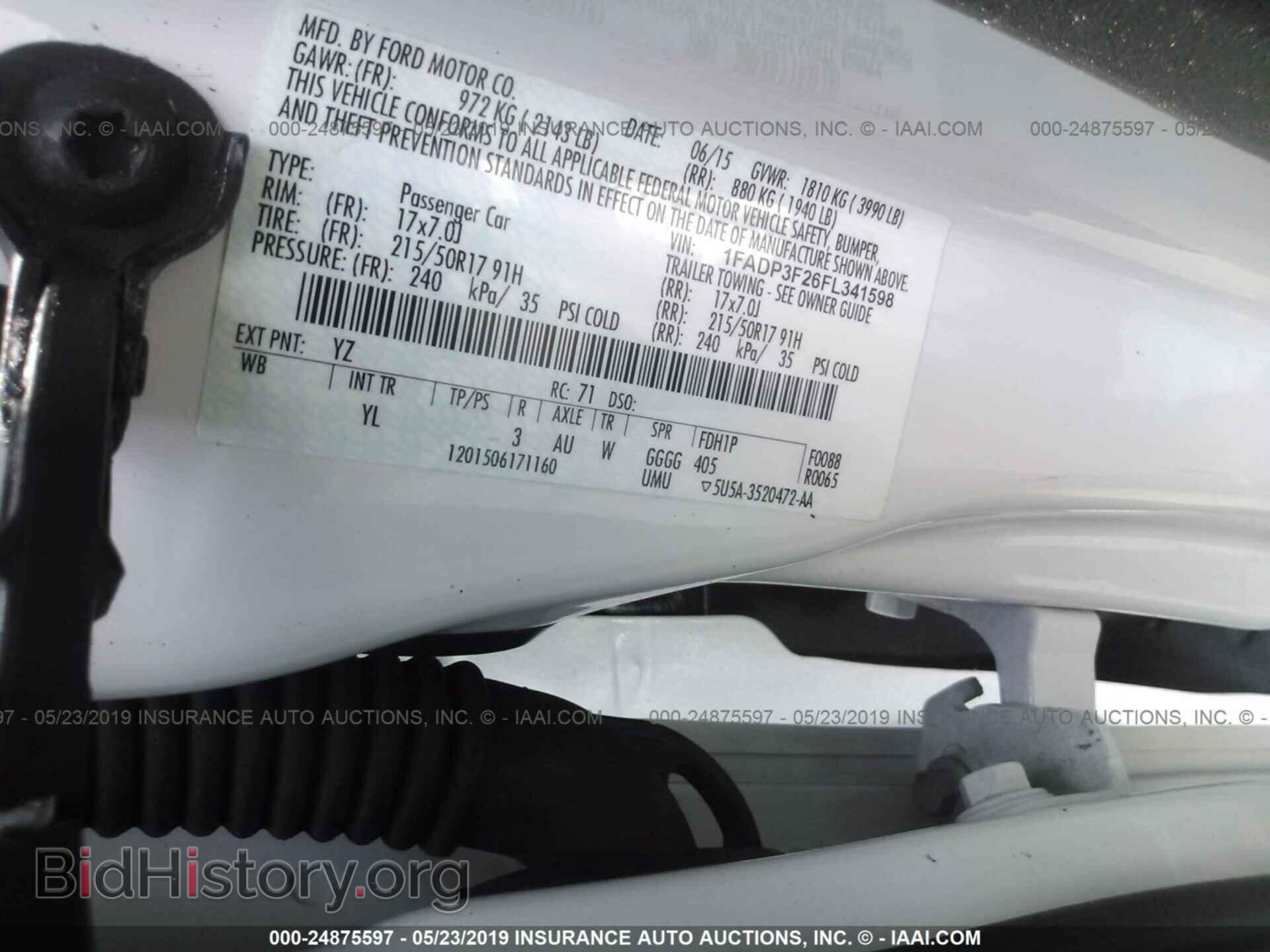 2015 FORD FOCUS - VIN: 1FADP3F26FL341598 - Фото 9