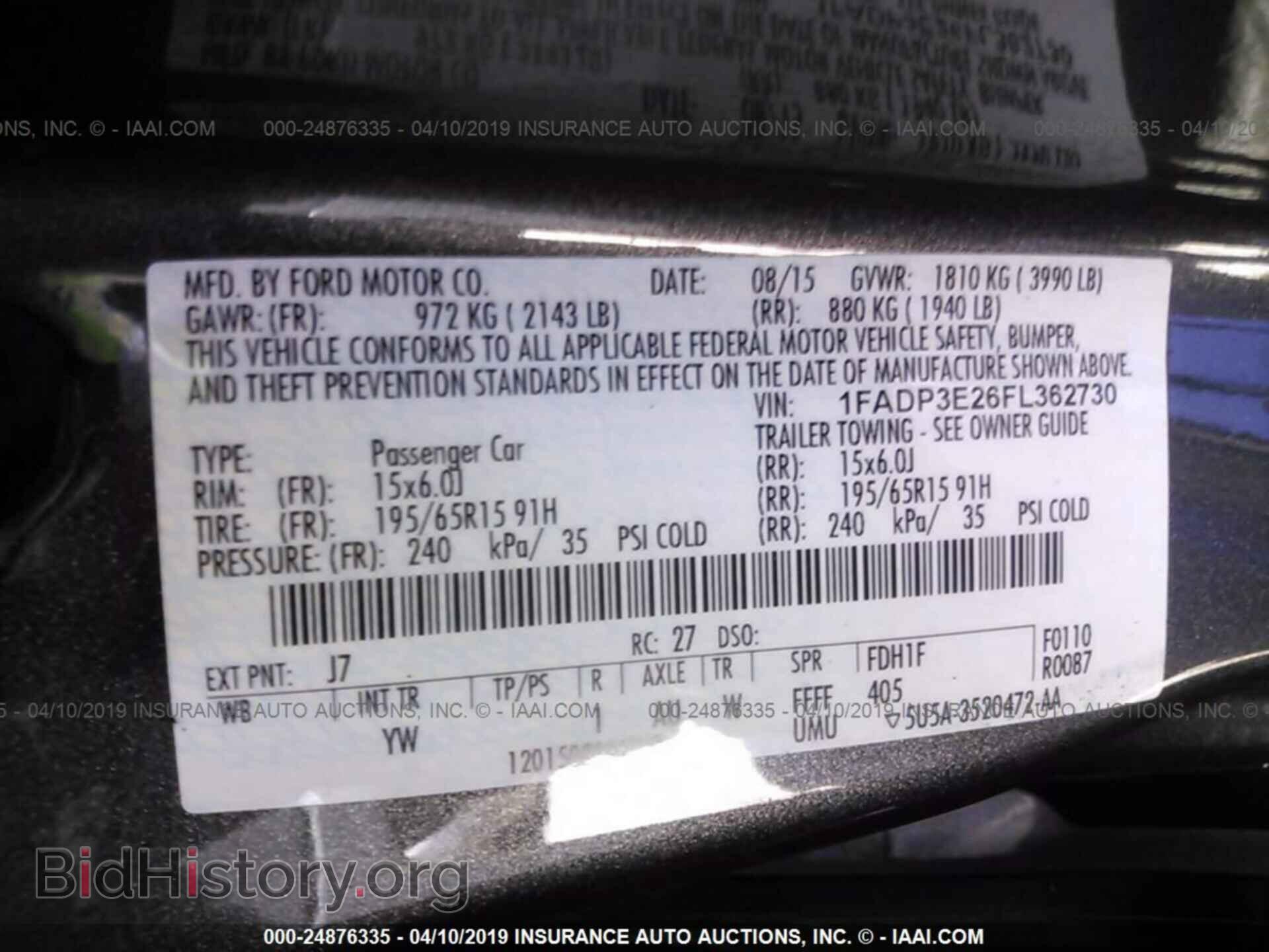 2015 FORD FOCUS - VIN: 1FADP3E26FL362730 - Photo 9