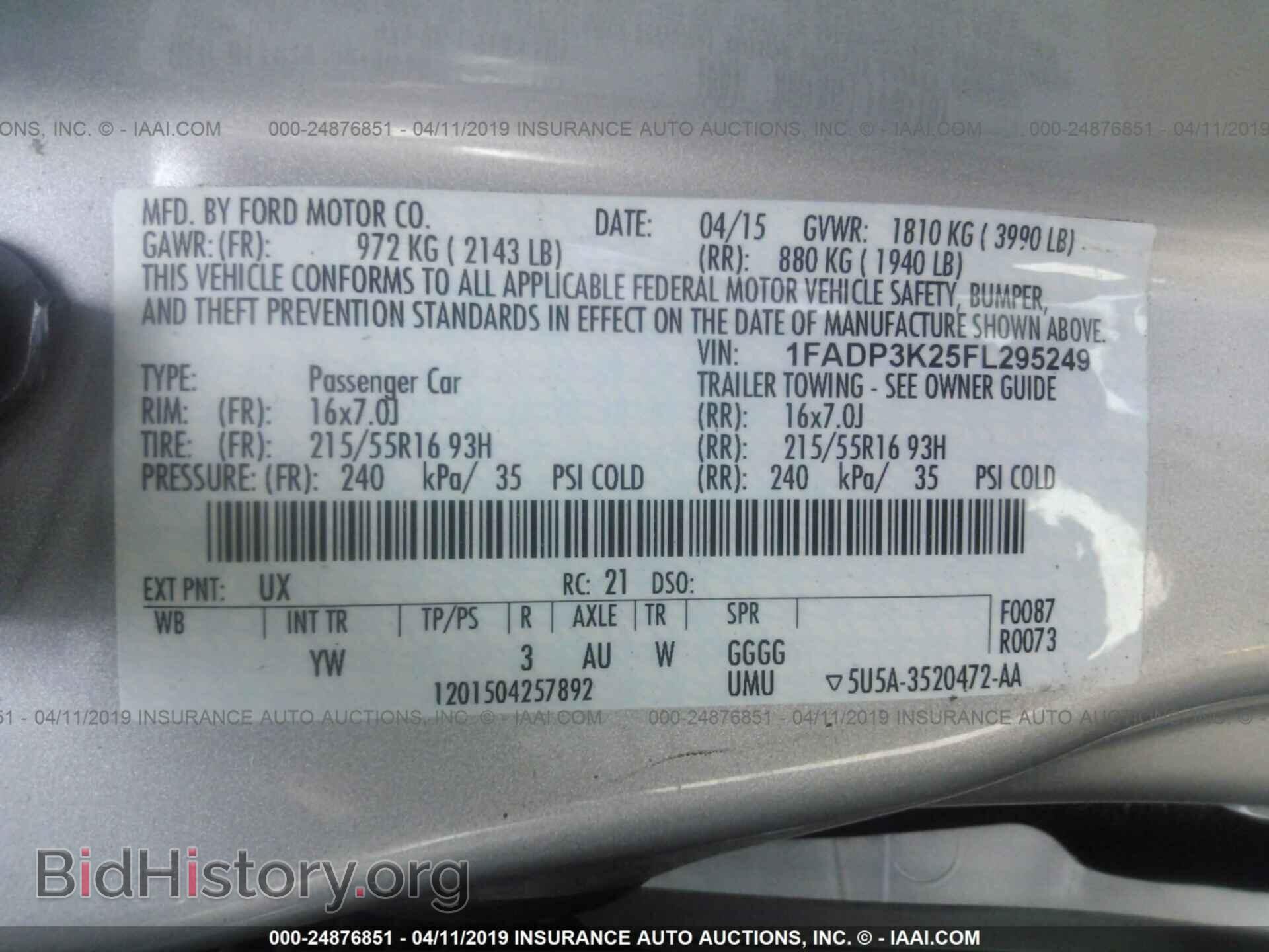 2015 FORD FOCUS - VIN: 1FADP3K25FL295249 - Photo 9