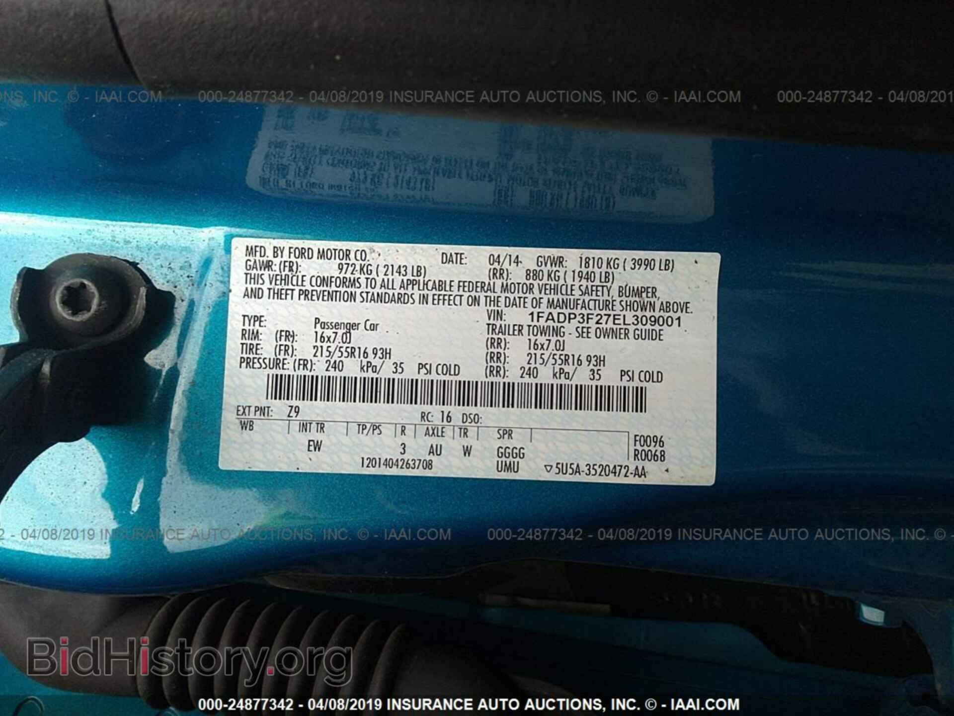 2014 FORD FOCUS - VIN: 1FADP3F27EL309001 - Photo 9