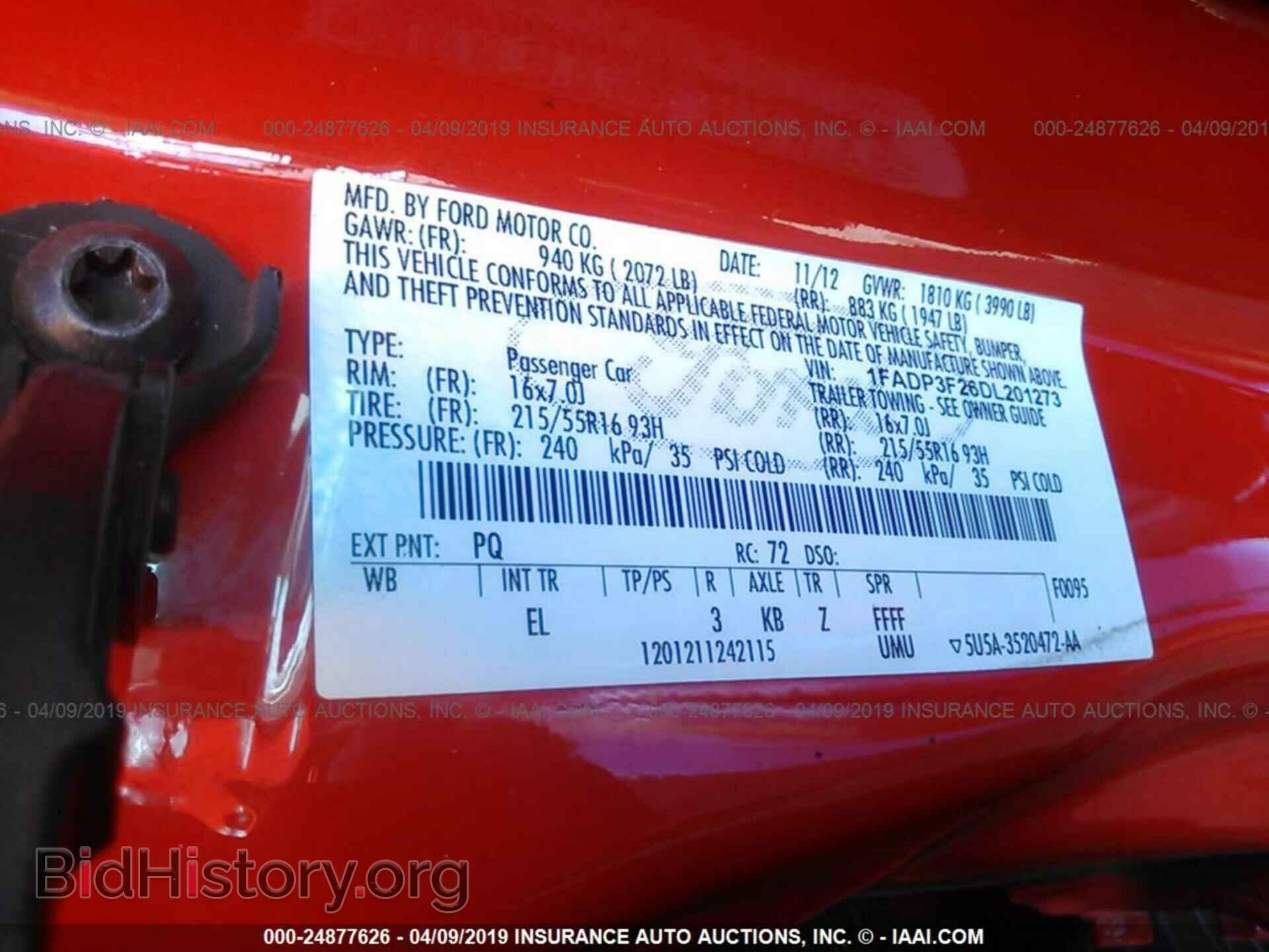 2013 FORD FOCUS - VIN: 1FADP3F26DL201273 - Photo 9